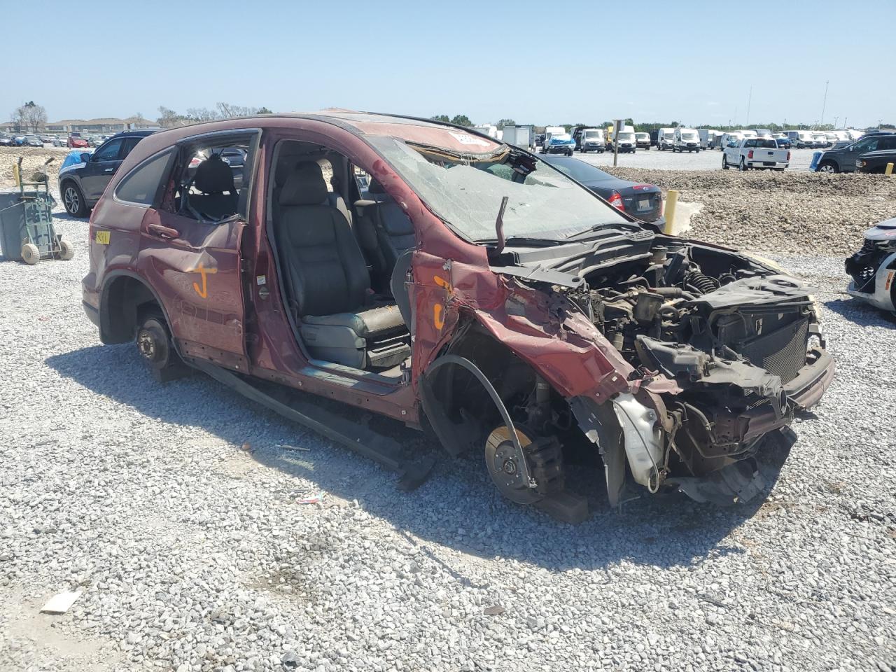2010 Honda Cr-v Exl Burgundy vin: 5J6RE3H77AL000678