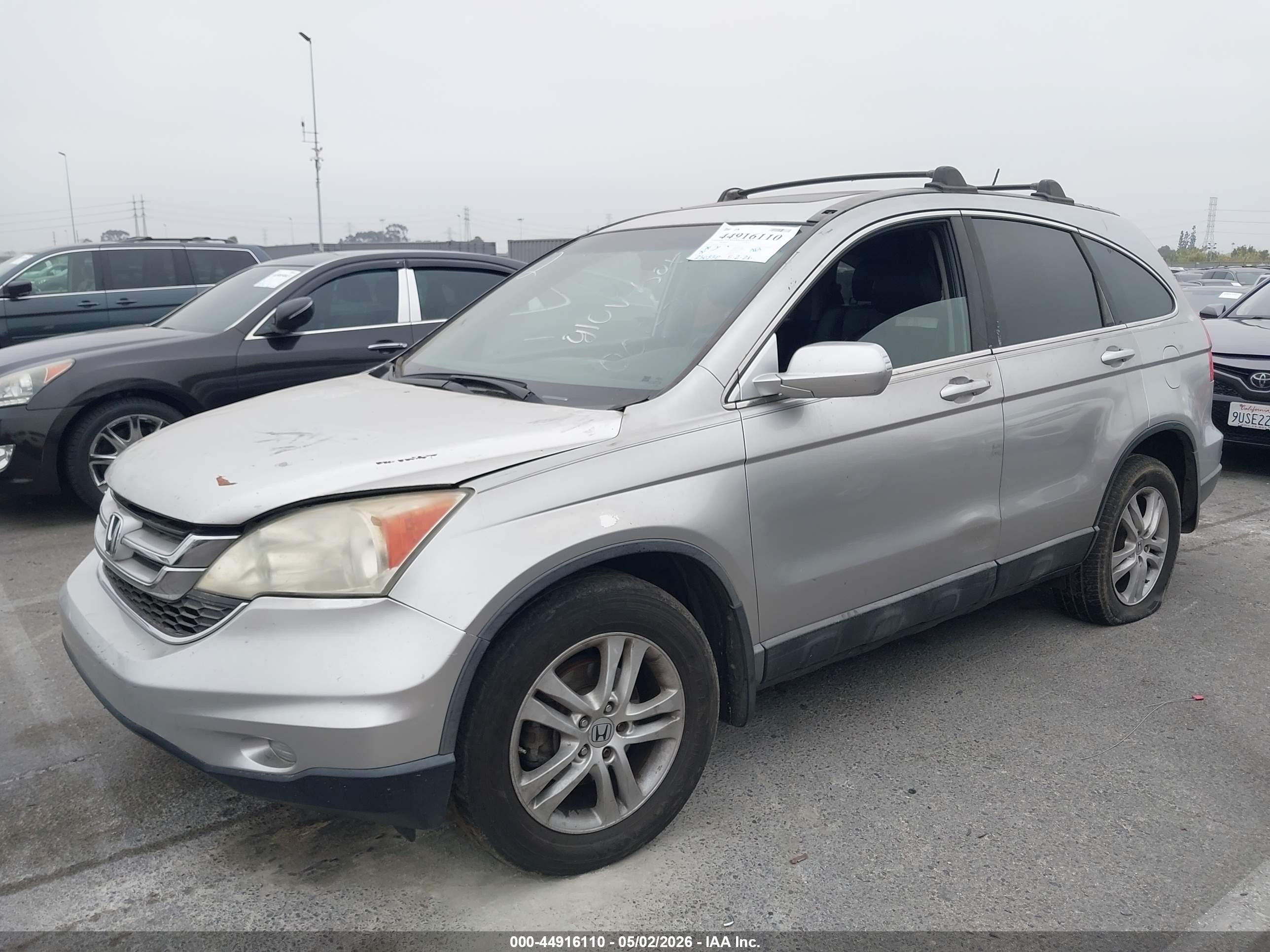 2010 Honda Cr-v Ex-l Silver vin: 5J6RE3H77AL007386