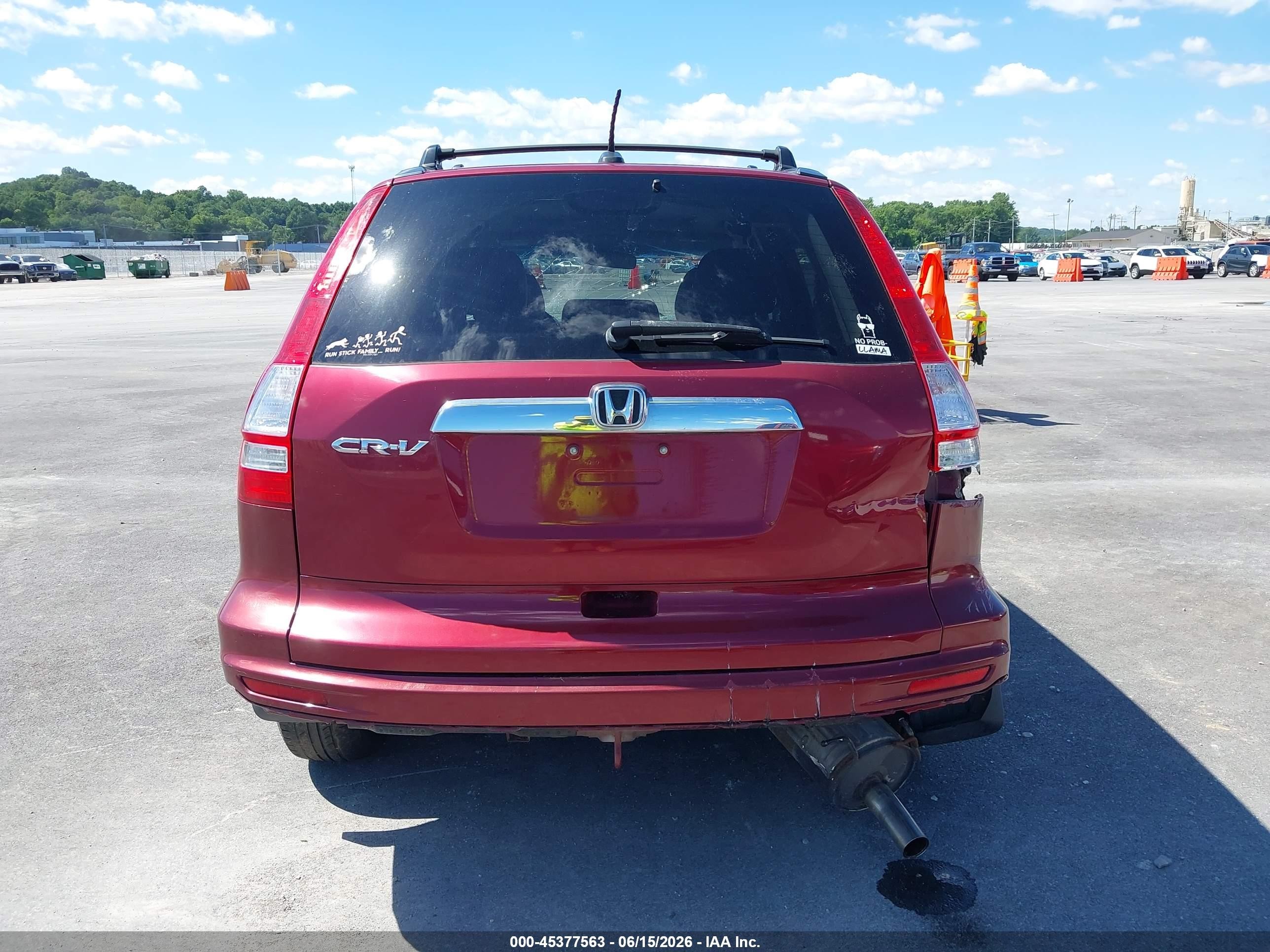2011 Honda Cr-v Ex-l Red vin: 5J6RE3H77BL007972