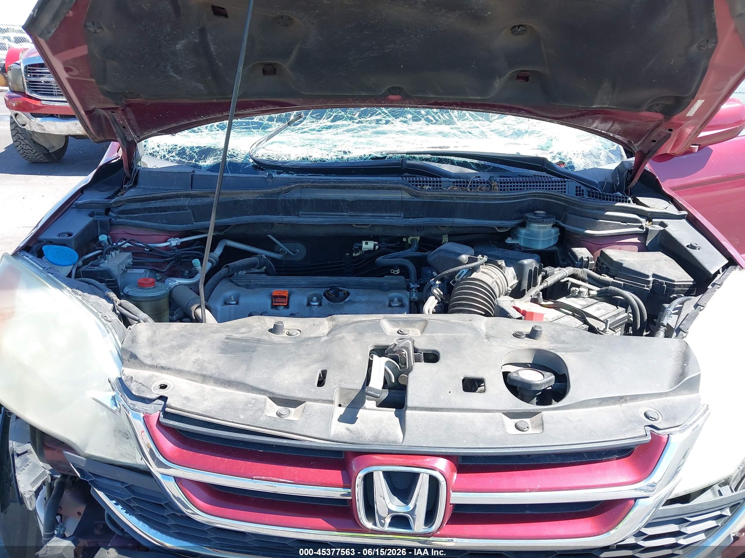 2011 Honda Cr-v Ex-l Red vin: 5J6RE3H77BL007972