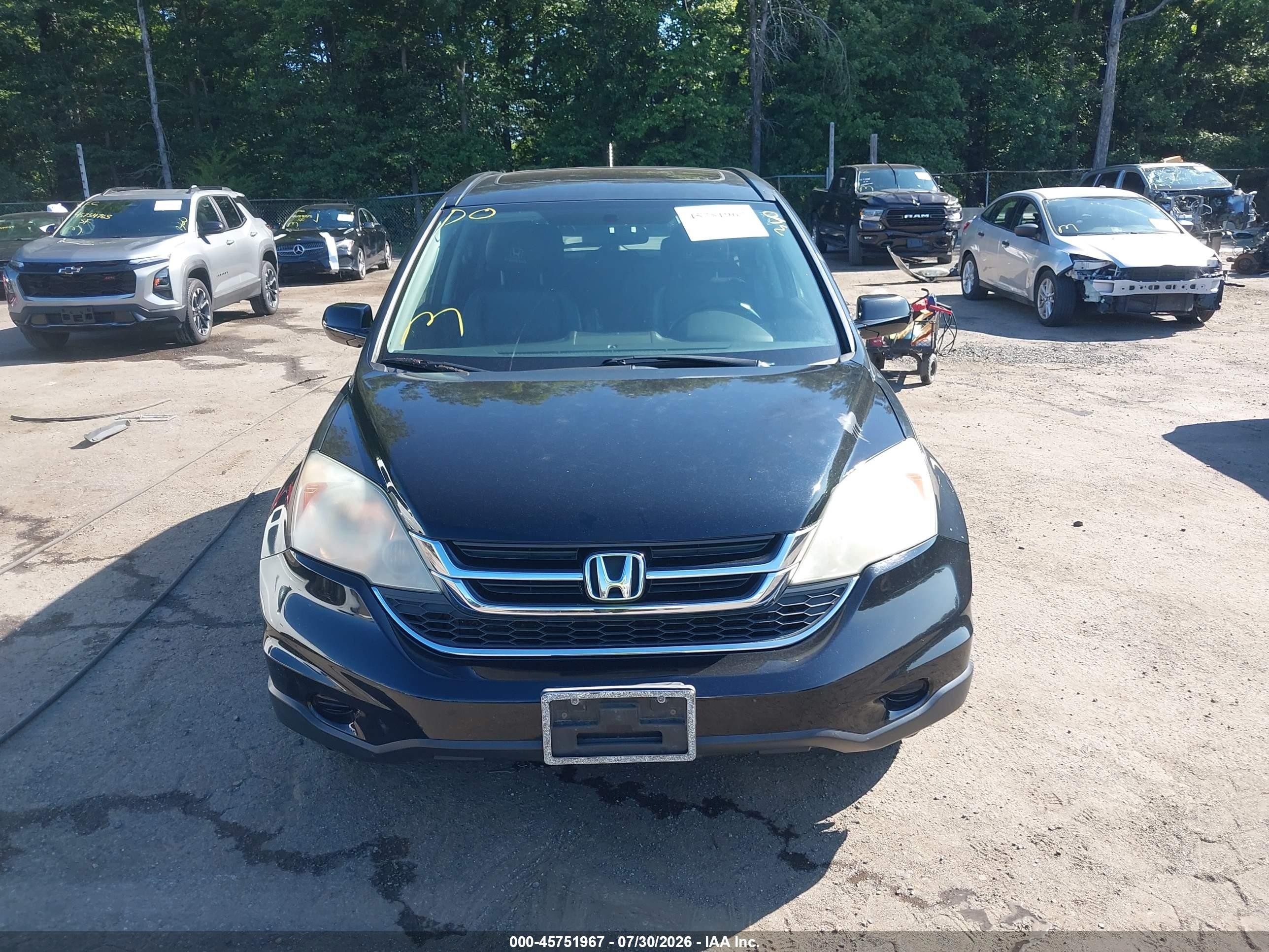 2011 Honda Cr-v Ex-l Black vin: 5J6RE3H77BL014145