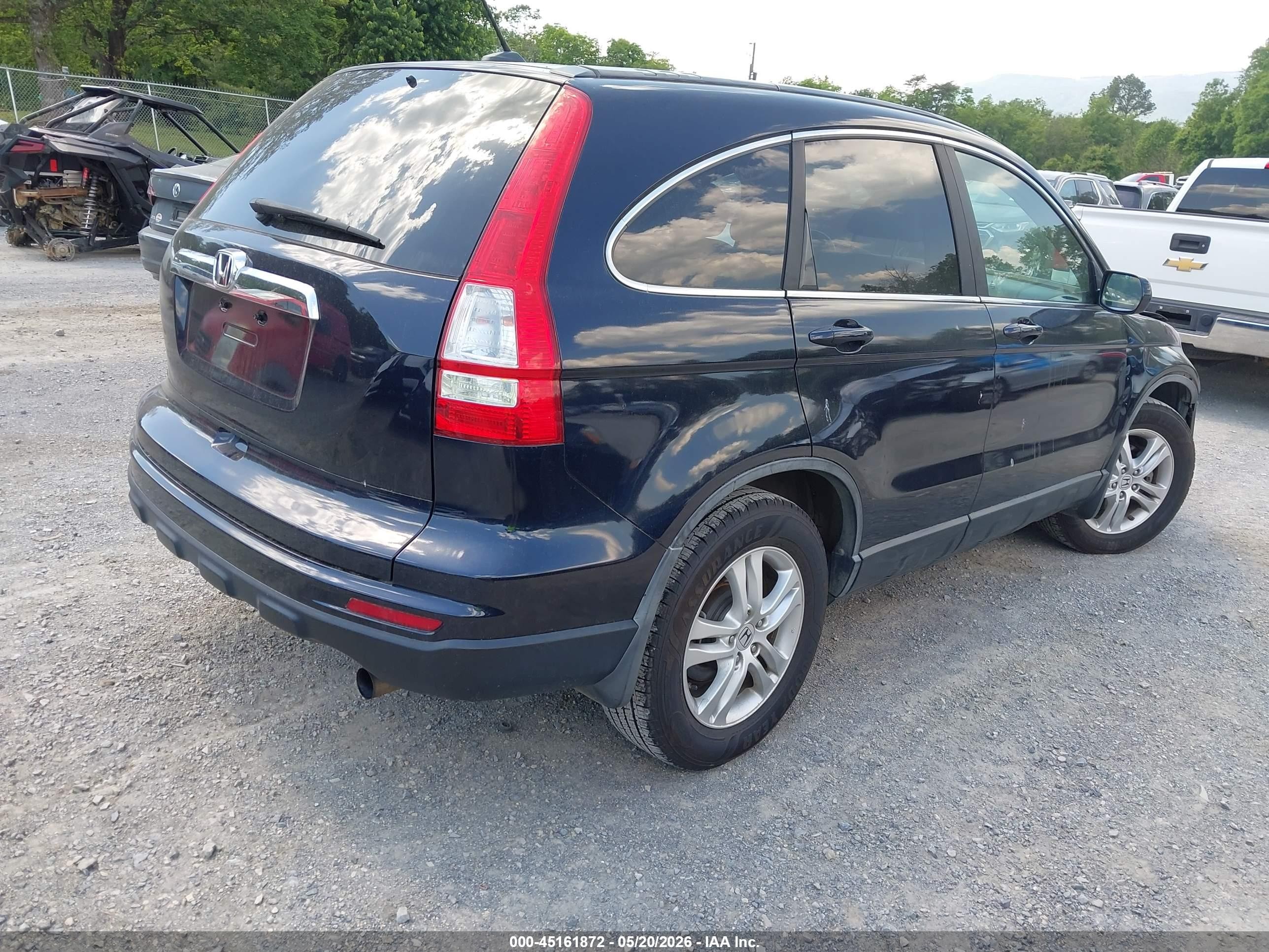 2011 Honda Cr-v Ex-l Blue vin: 5J6RE3H77BL024593