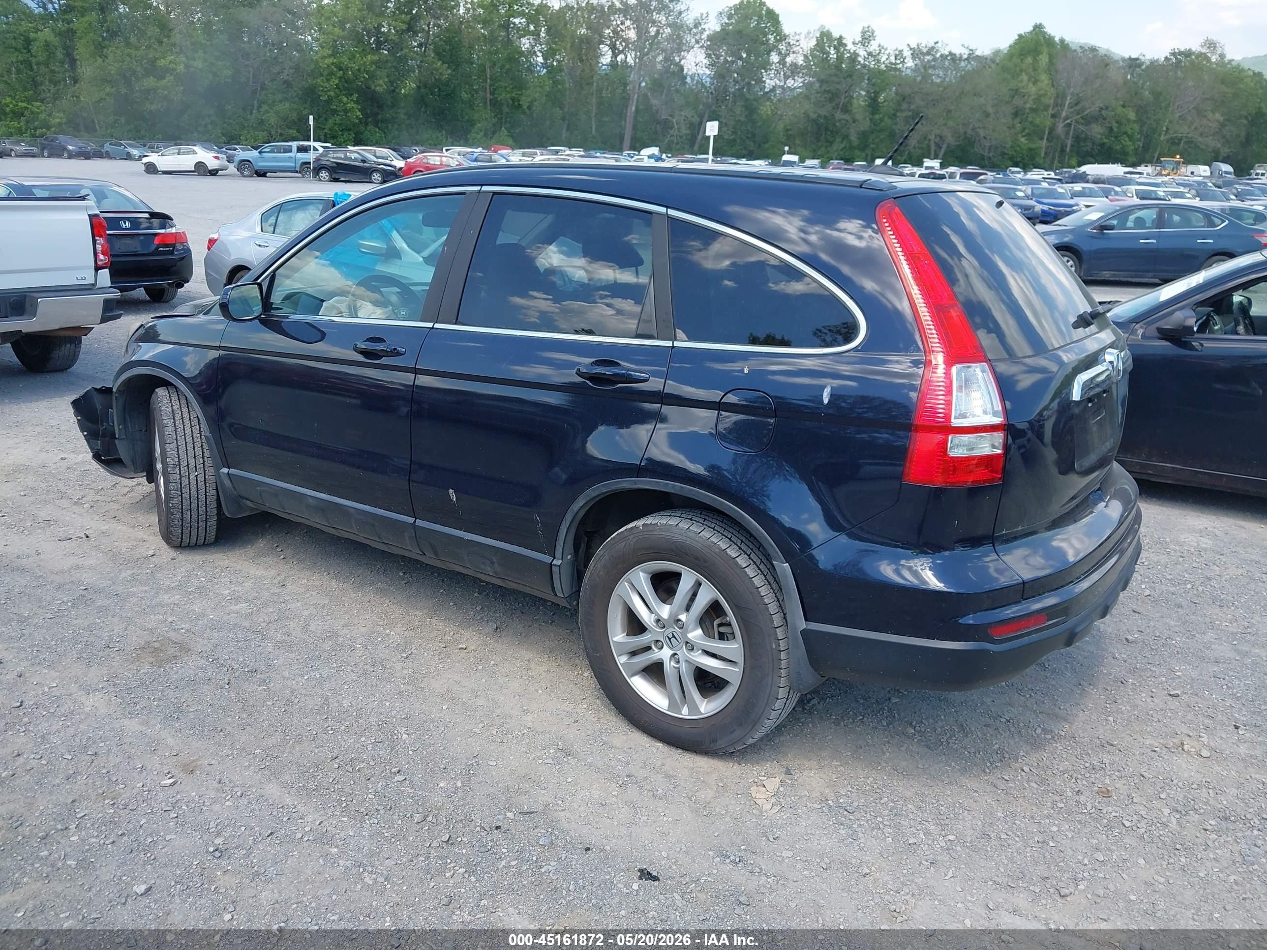 2011 Honda Cr-v Ex-l Blue vin: 5J6RE3H77BL024593