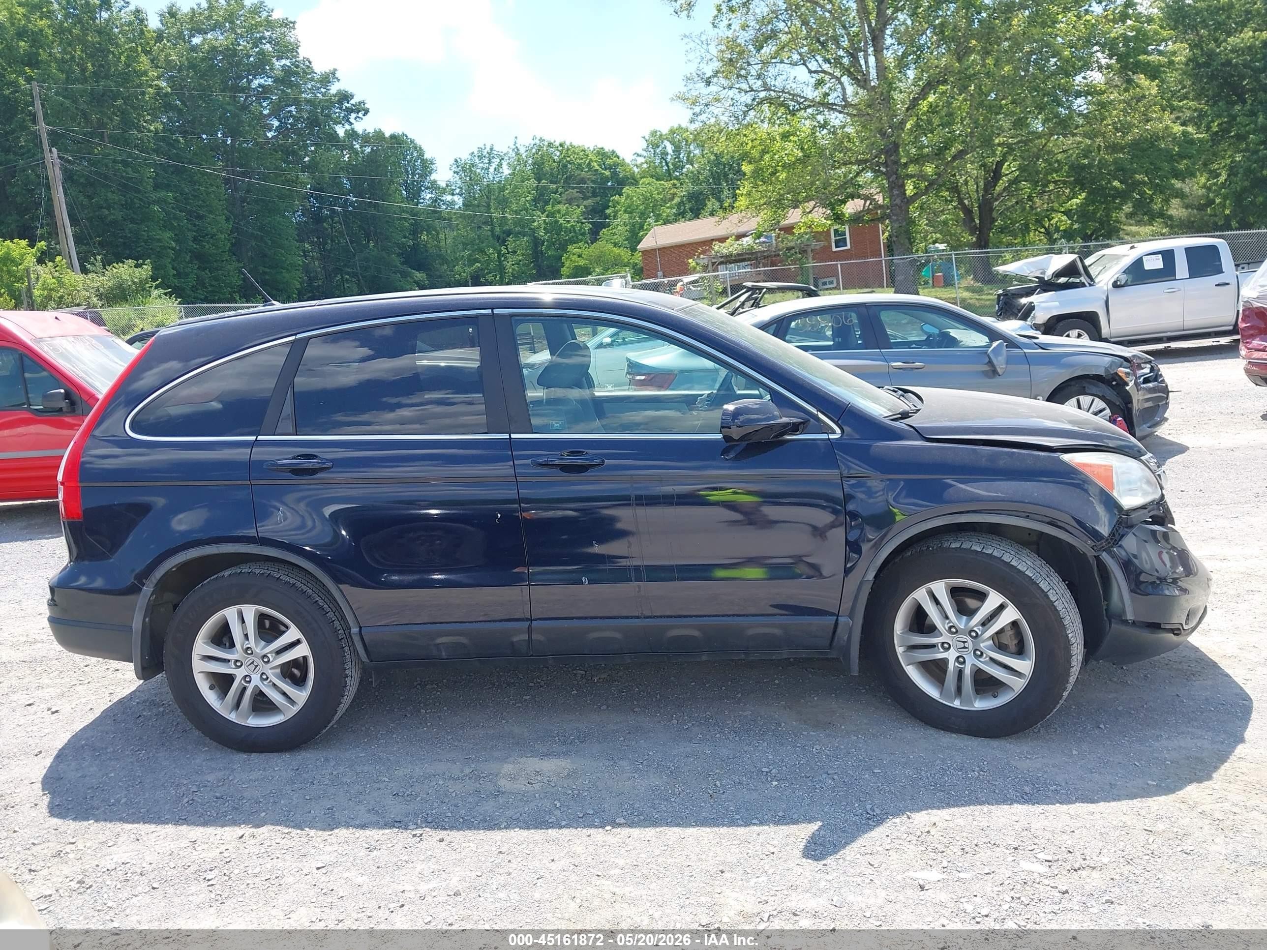 2011 Honda Cr-v Ex-l Blue vin: 5J6RE3H77BL024593