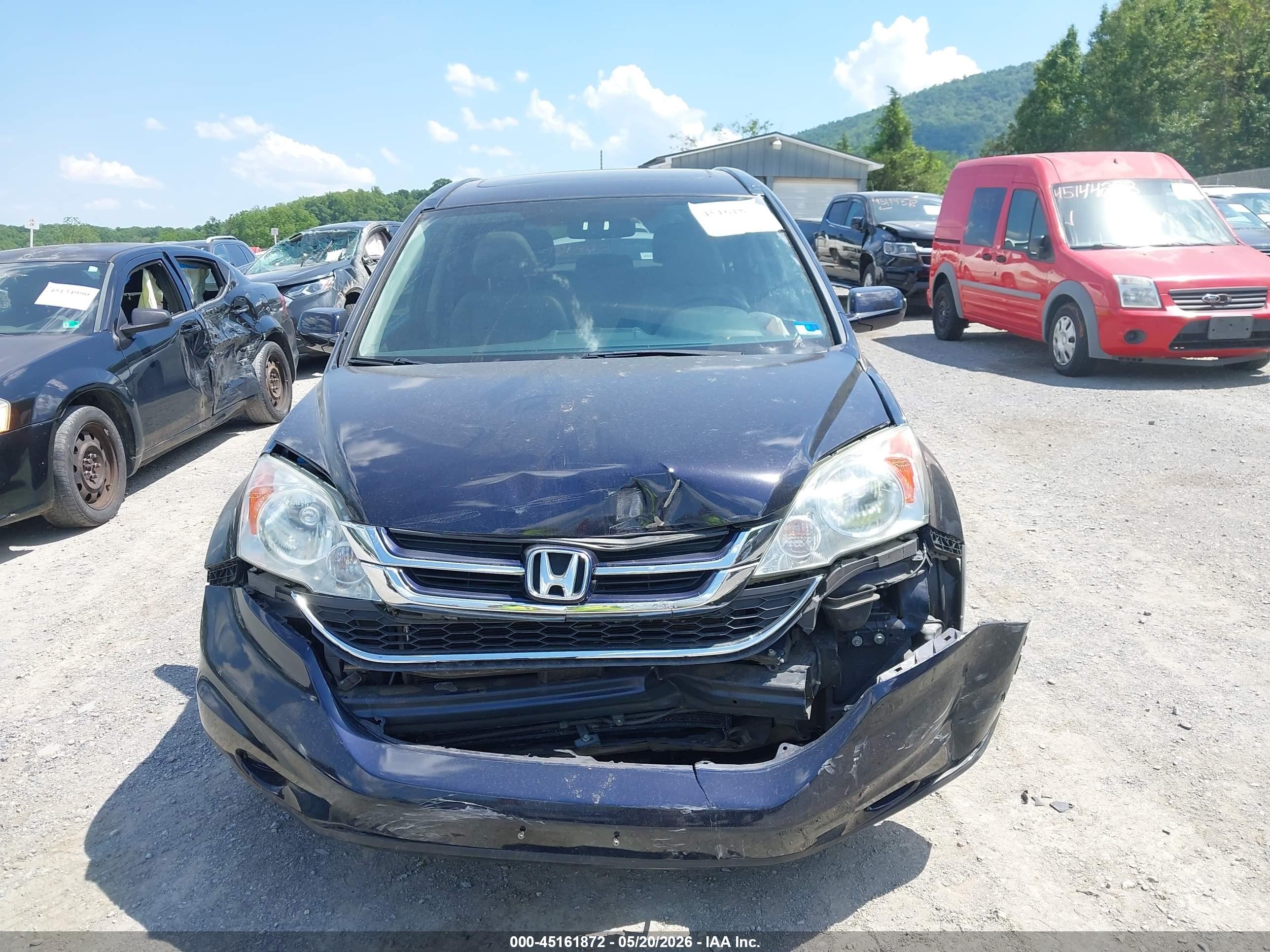 2011 Honda Cr-v Ex-l Blue vin: 5J6RE3H77BL024593
