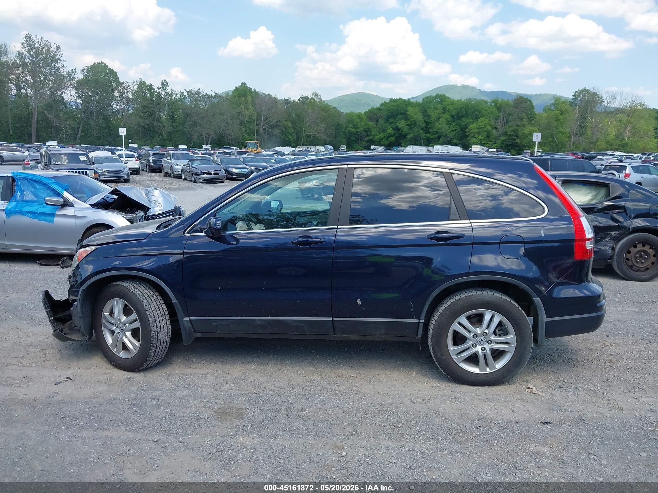 2011 Honda Cr-v Ex-l Blue vin: 5J6RE3H77BL024593