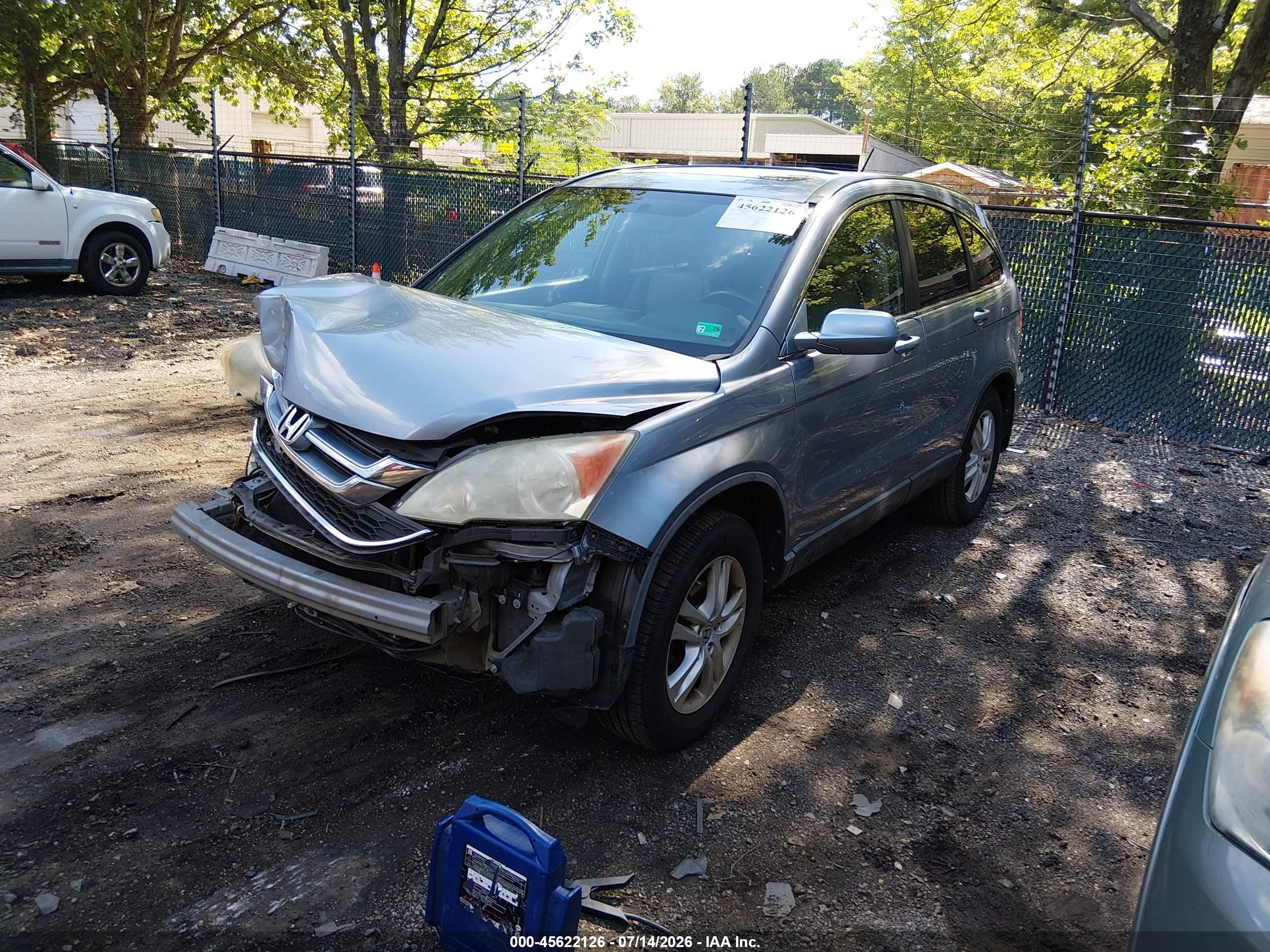 2011 Honda Cr-v Ex-l Blue vin: 5J6RE3H77BL028403