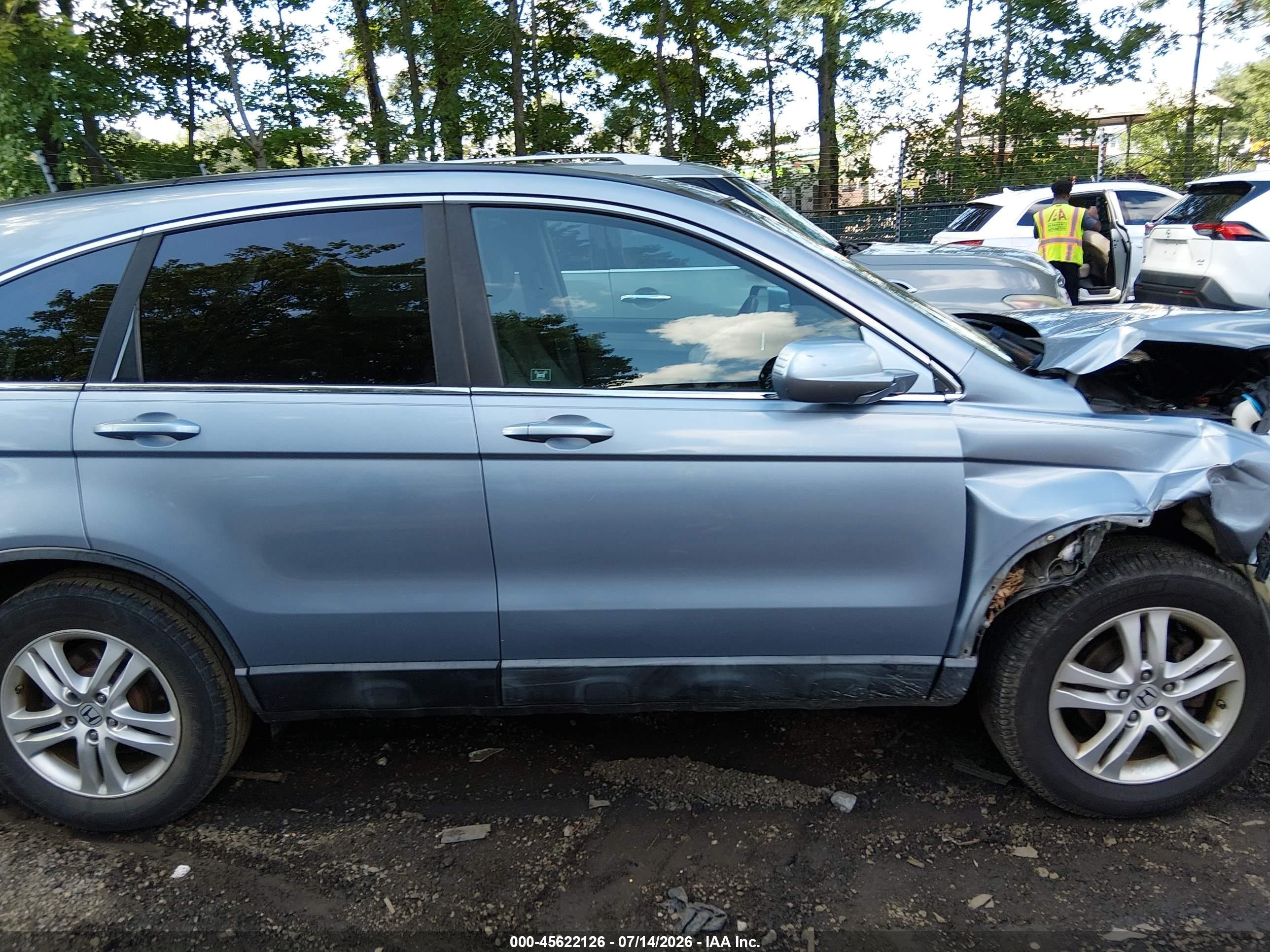 2011 Honda Cr-v Ex-l Blue vin: 5J6RE3H77BL028403