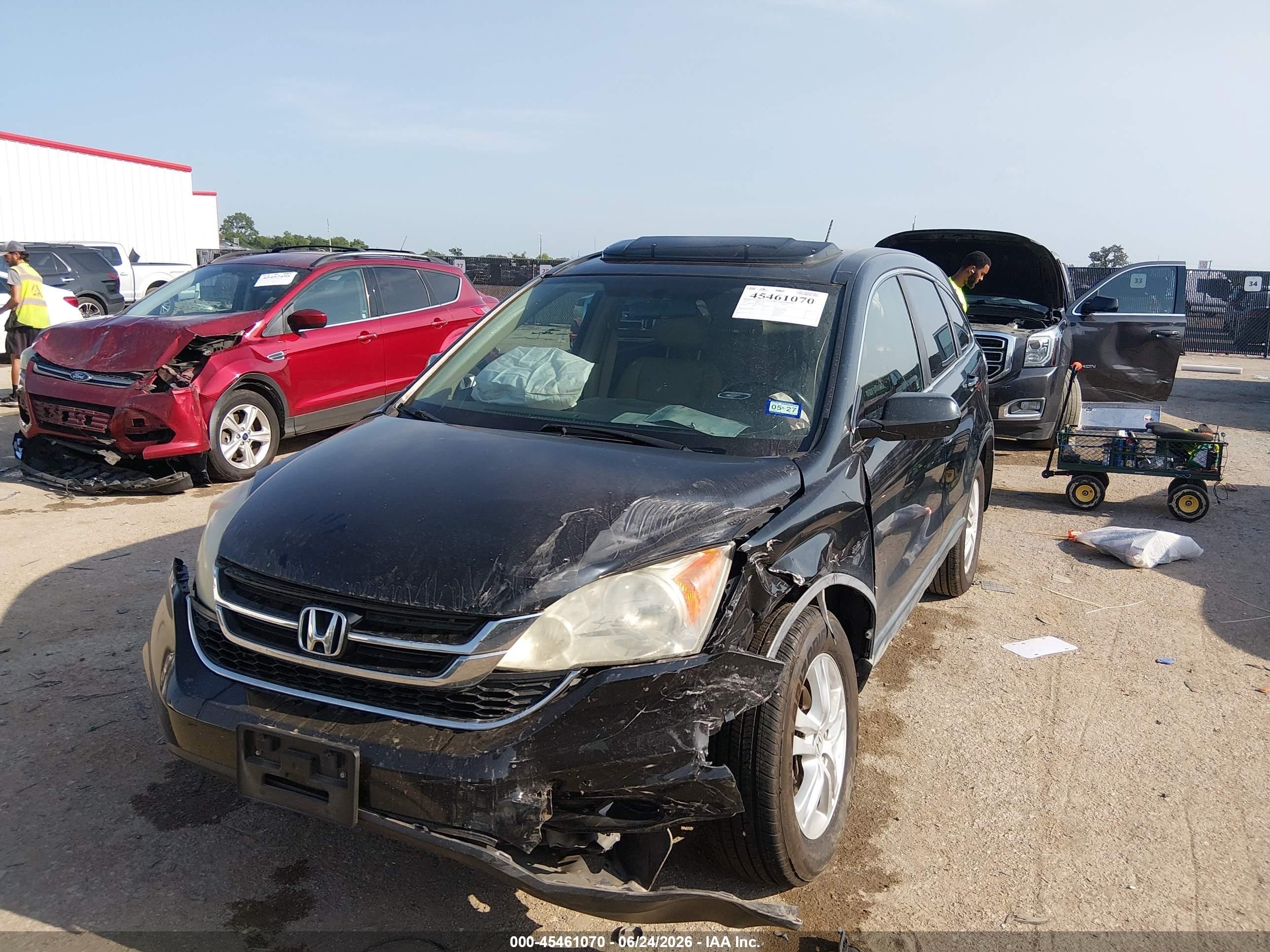 2011 Honda Cr-v Ex-l Black vin: 5J6RE3H77BL044536