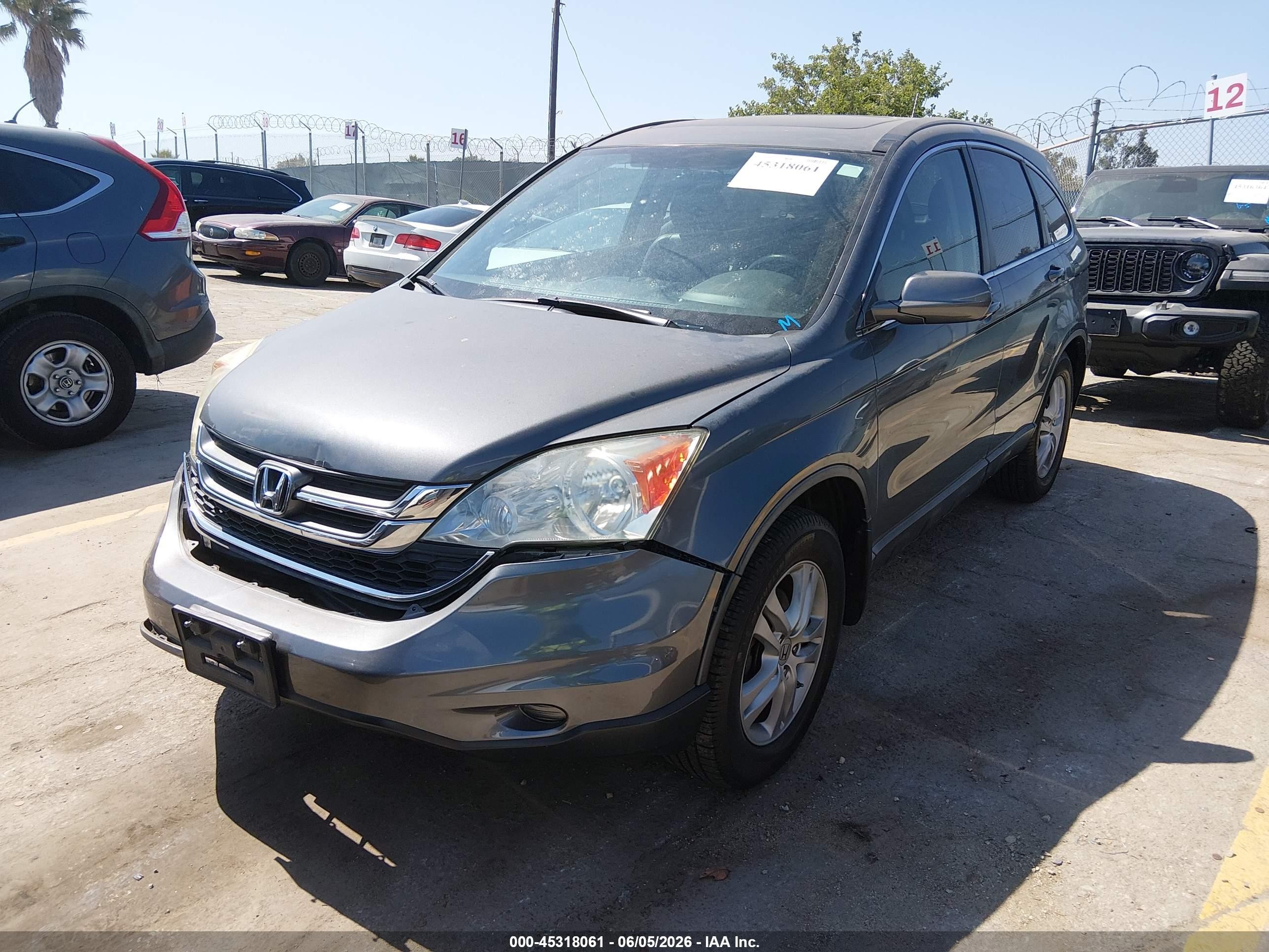 2010 Honda Cr-v Ex-l Gray vin: 5J6RE3H78AL008059