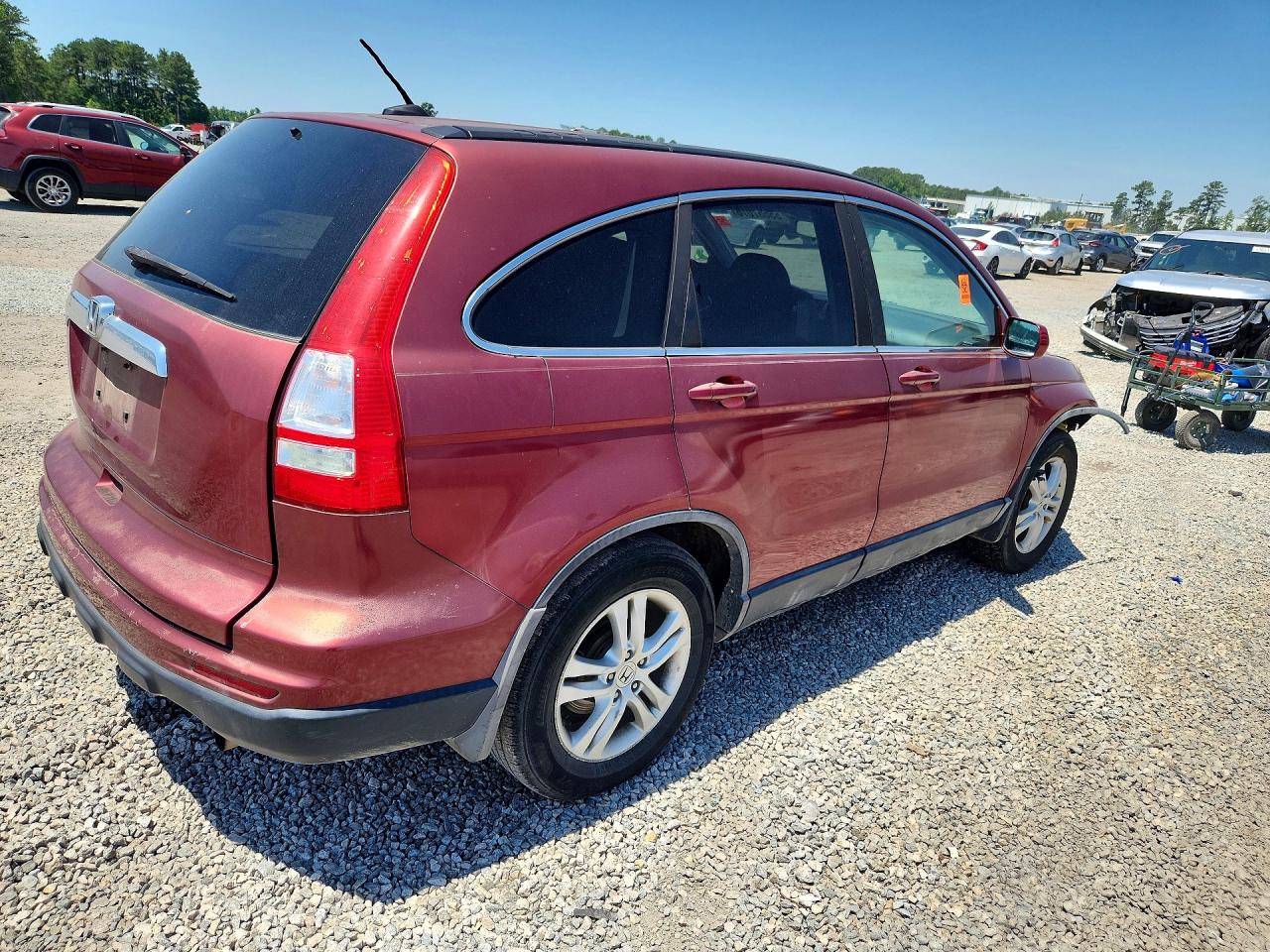 2010 Honda Cr-v Exl Burgundy vin: 5J6RE3H78AL021555