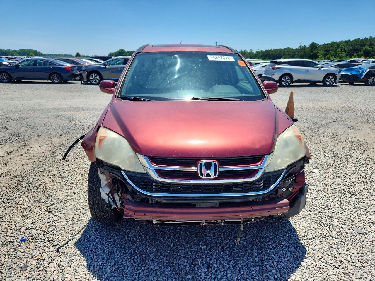 2010 Honda Cr-v Exl Burgundy vin: 5J6RE3H78AL021555