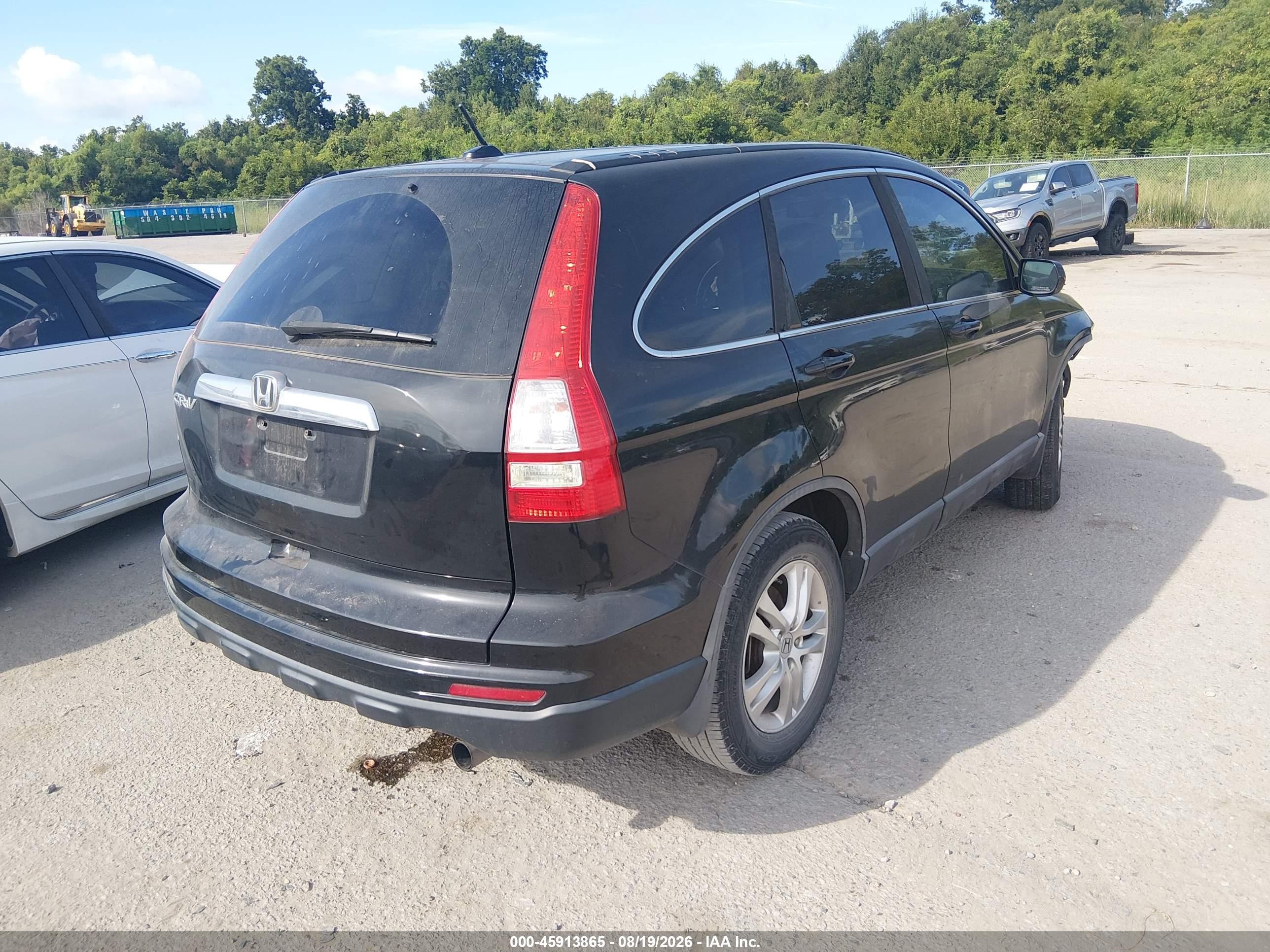 2010 Honda Cr-v Ex-l Black vin: 5J6RE3H78AL029543