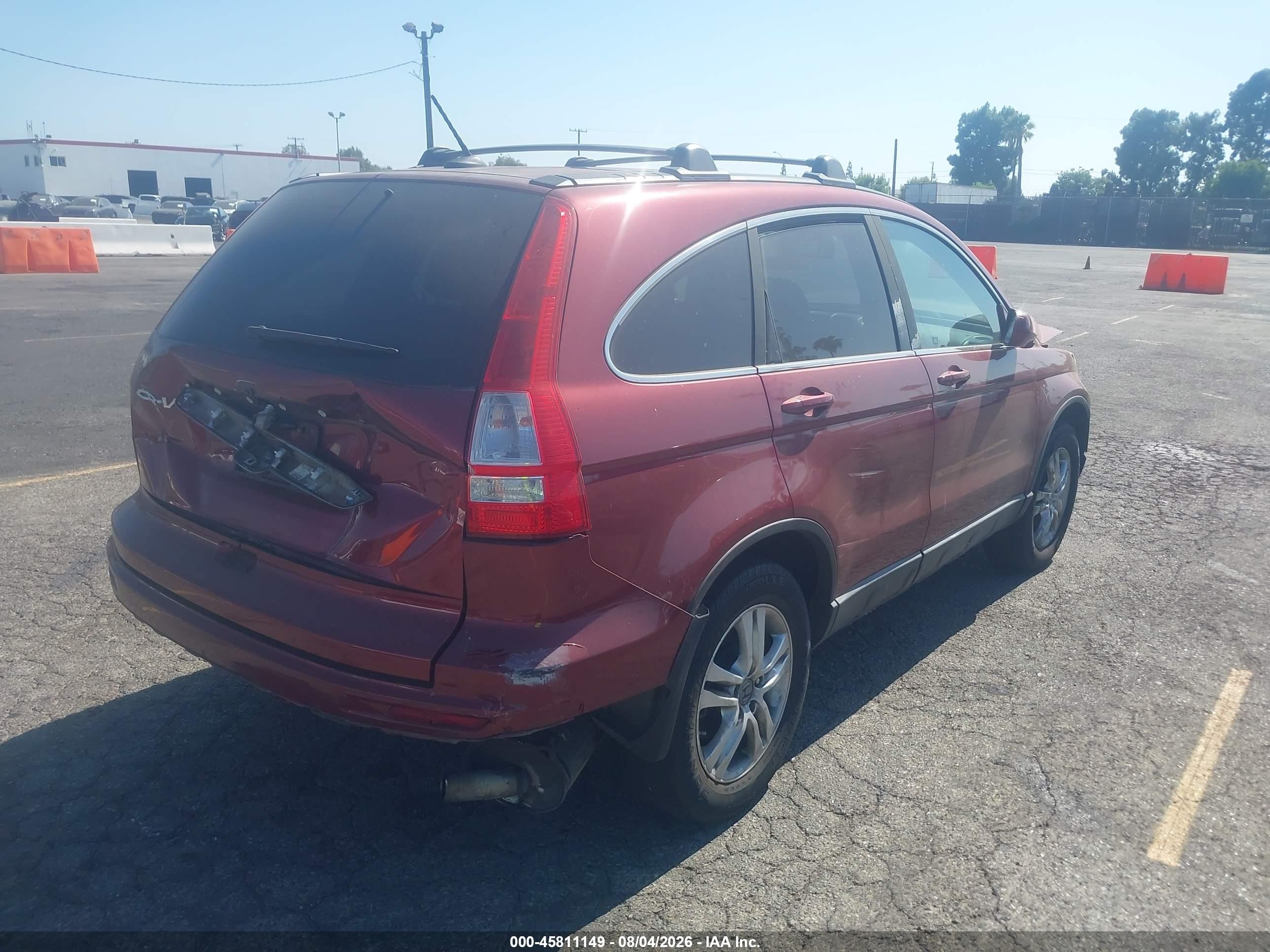 2010 Honda Cr-v Ex-l Maroon vin: 5J6RE3H78AL039411