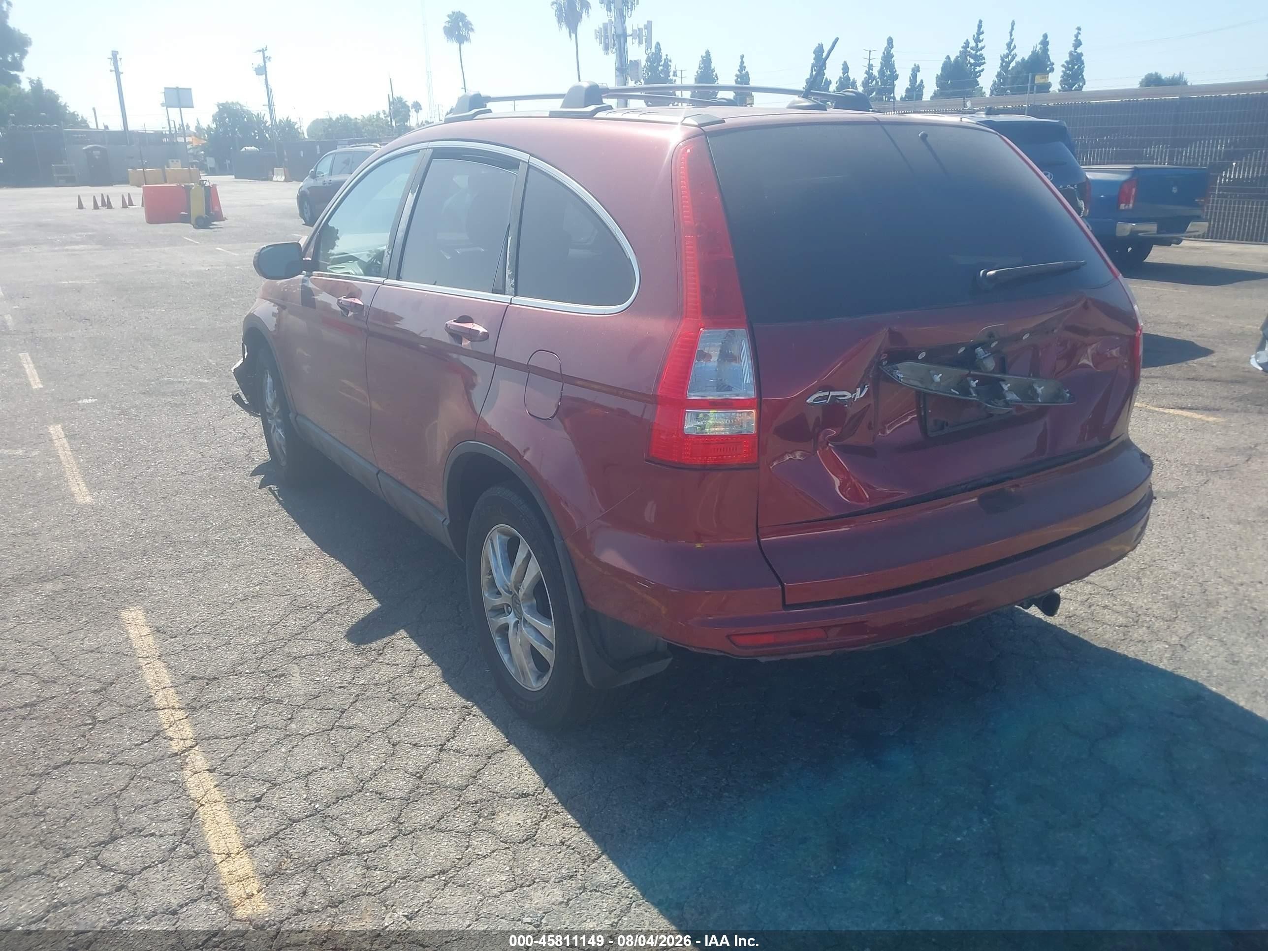 2010 Honda Cr-v Ex-l Maroon vin: 5J6RE3H78AL039411