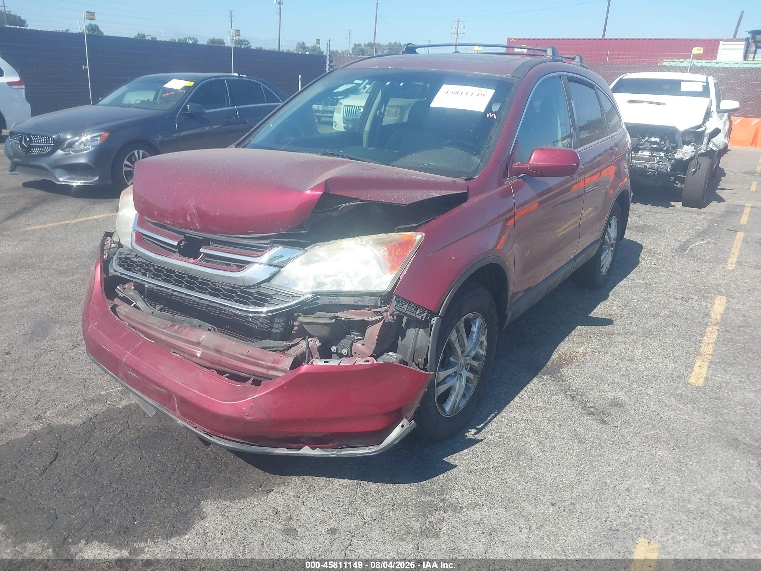 2010 Honda Cr-v Ex-l Maroon vin: 5J6RE3H78AL039411