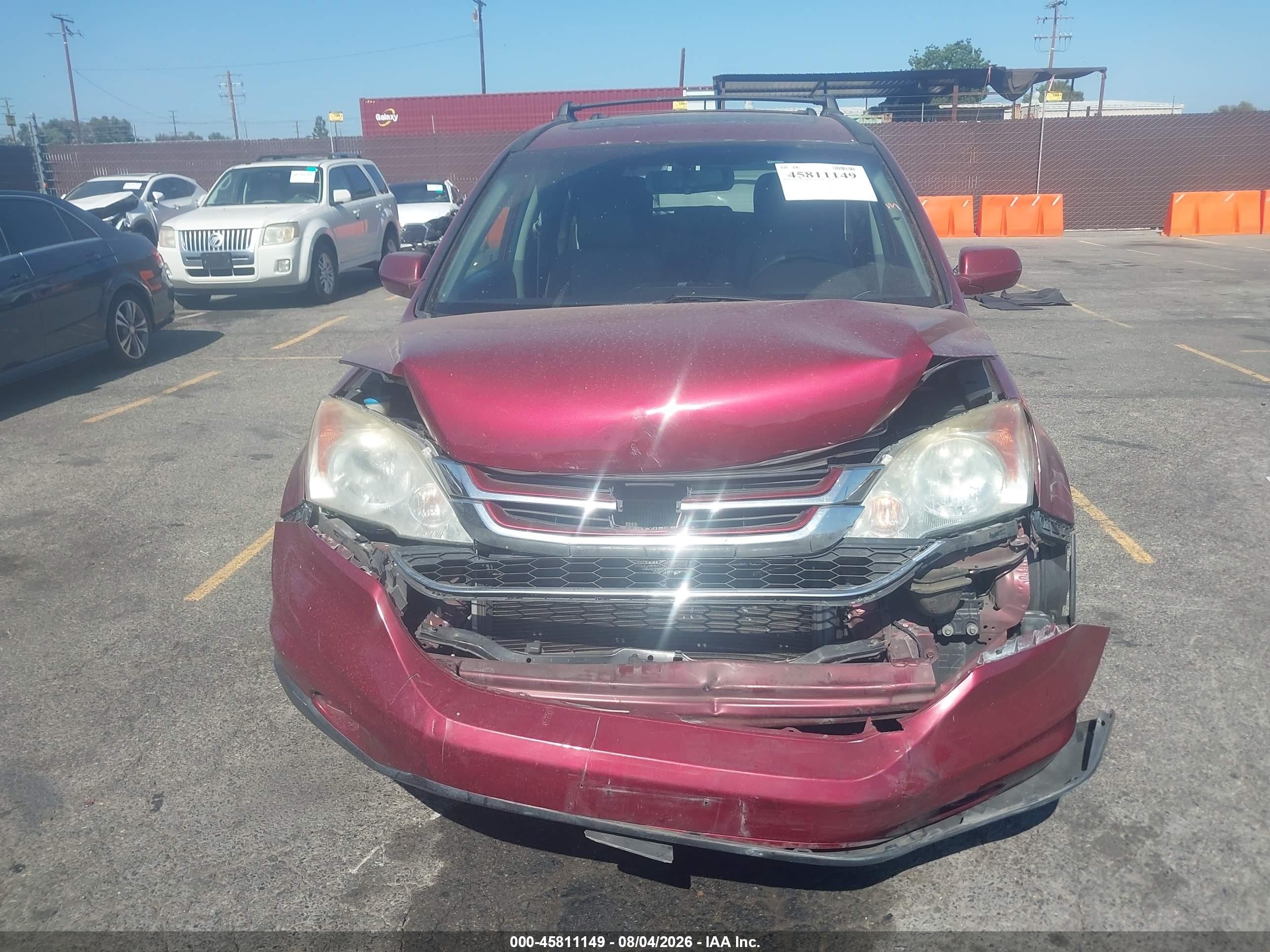 2010 Honda Cr-v Ex-l Maroon vin: 5J6RE3H78AL039411
