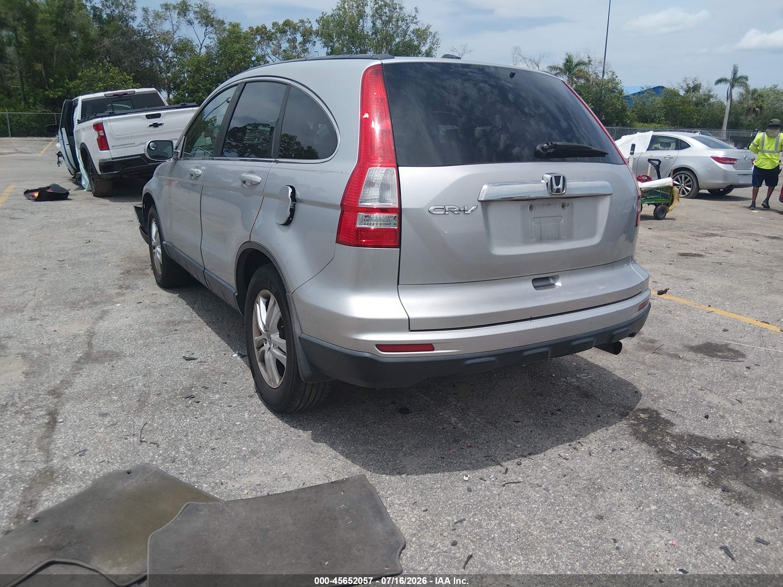 2011 Honda Cr-v Ex-l Silver vin: 5J6RE3H78BL031861