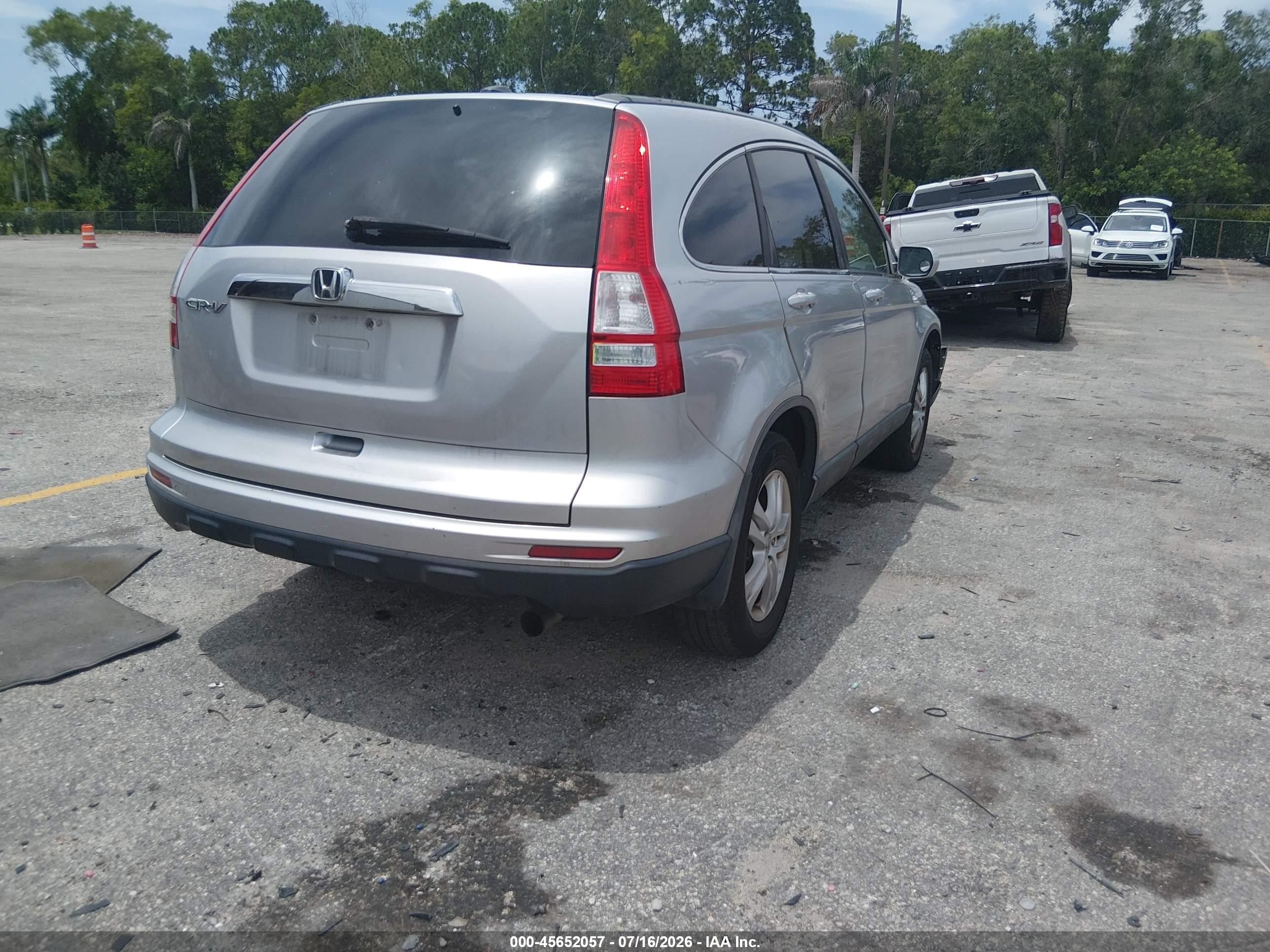 2011 Honda Cr-v Ex-l Silver vin: 5J6RE3H78BL031861