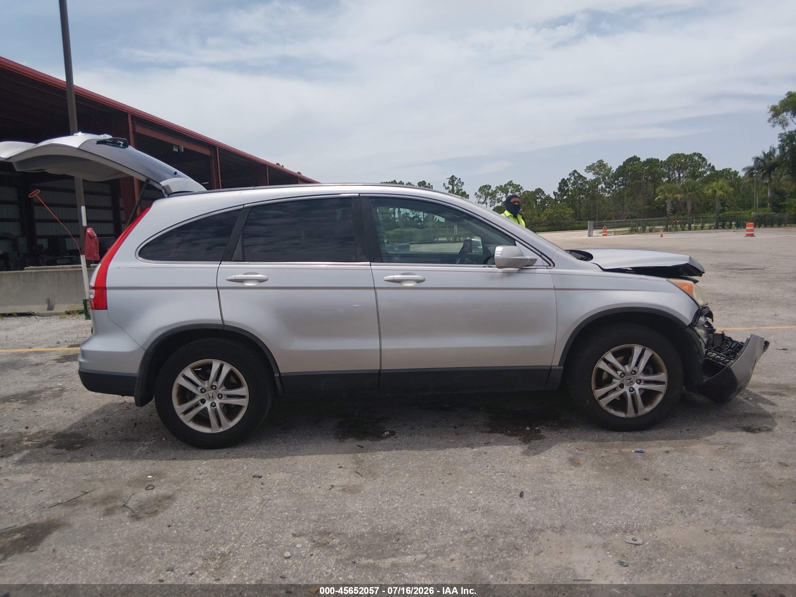 2011 Honda Cr-v Ex-l Silver vin: 5J6RE3H78BL031861