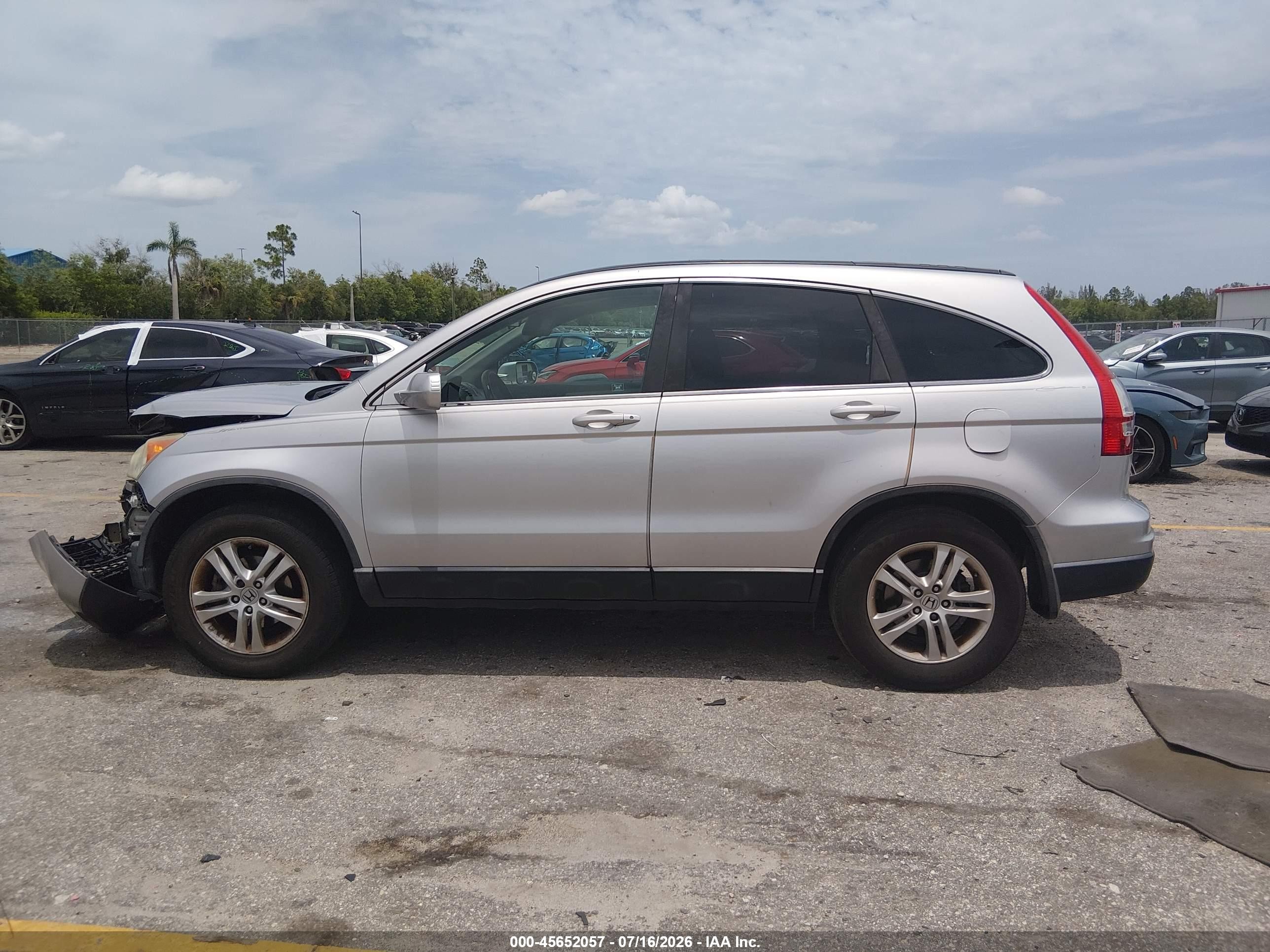 2011 Honda Cr-v Ex-l Silver vin: 5J6RE3H78BL031861