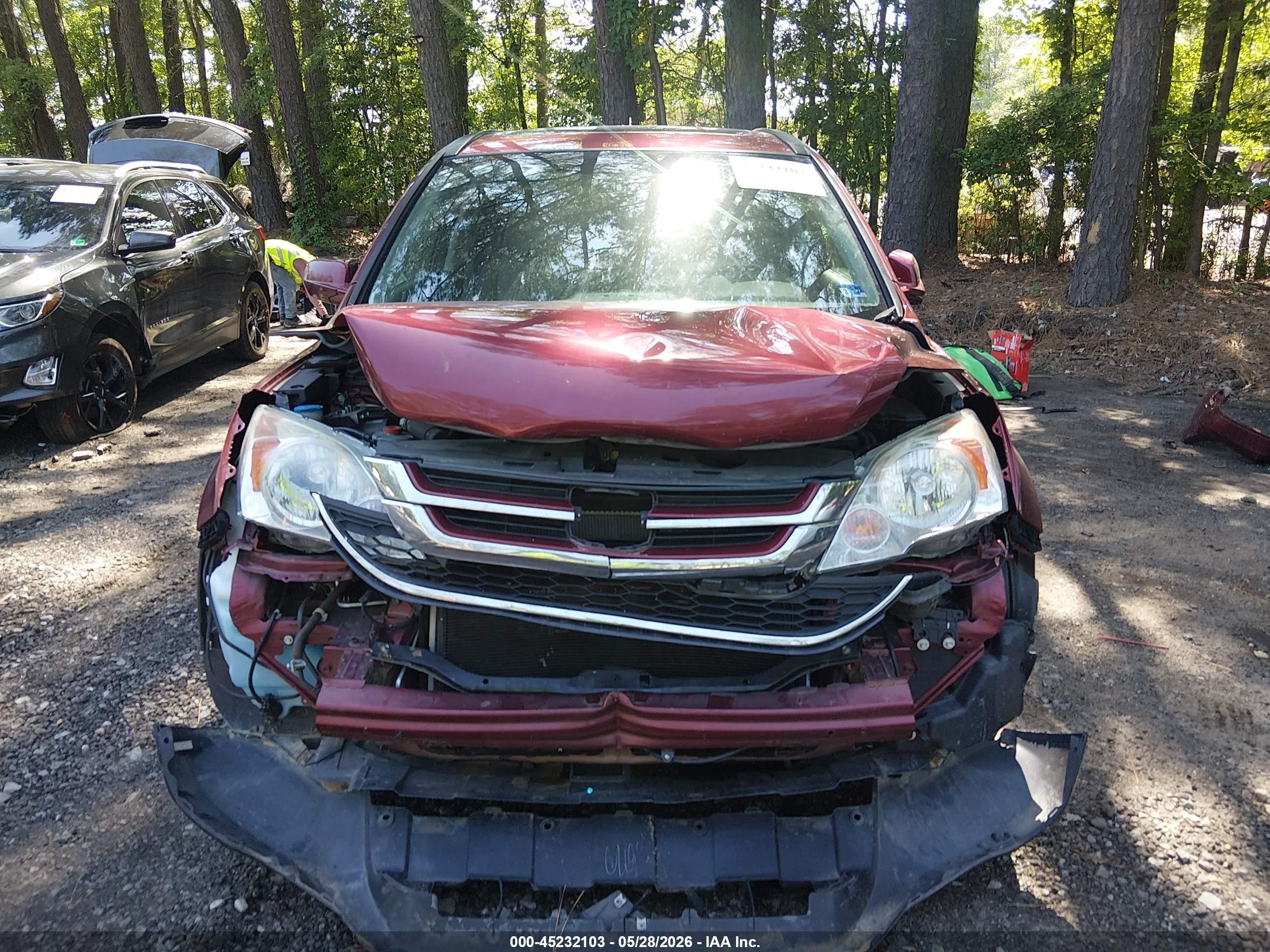 2010 Honda Cr-v Ex-l Burgundy vin: 5J6RE3H79AL027901
