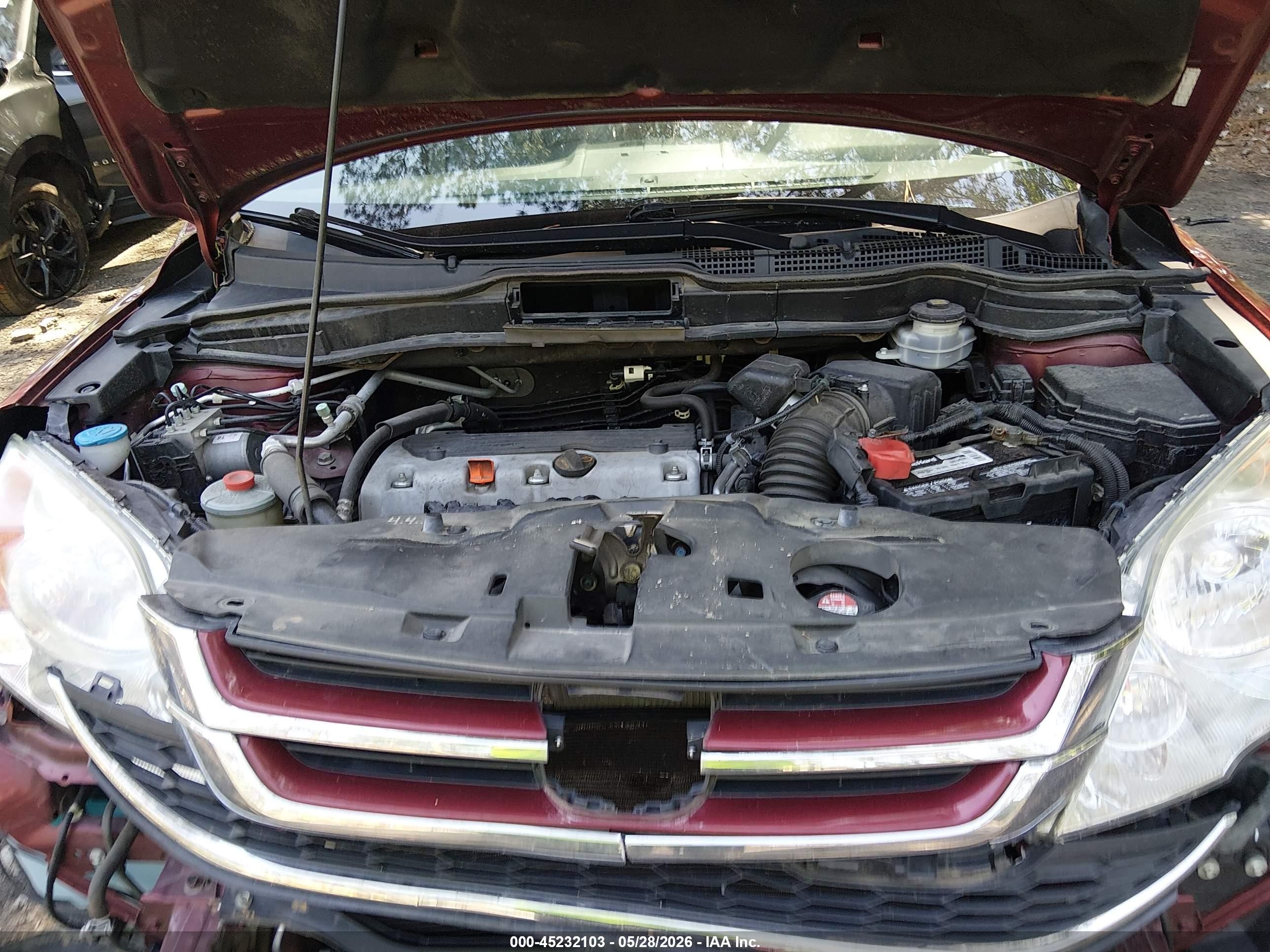 2010 Honda Cr-v Ex-l Burgundy vin: 5J6RE3H79AL027901