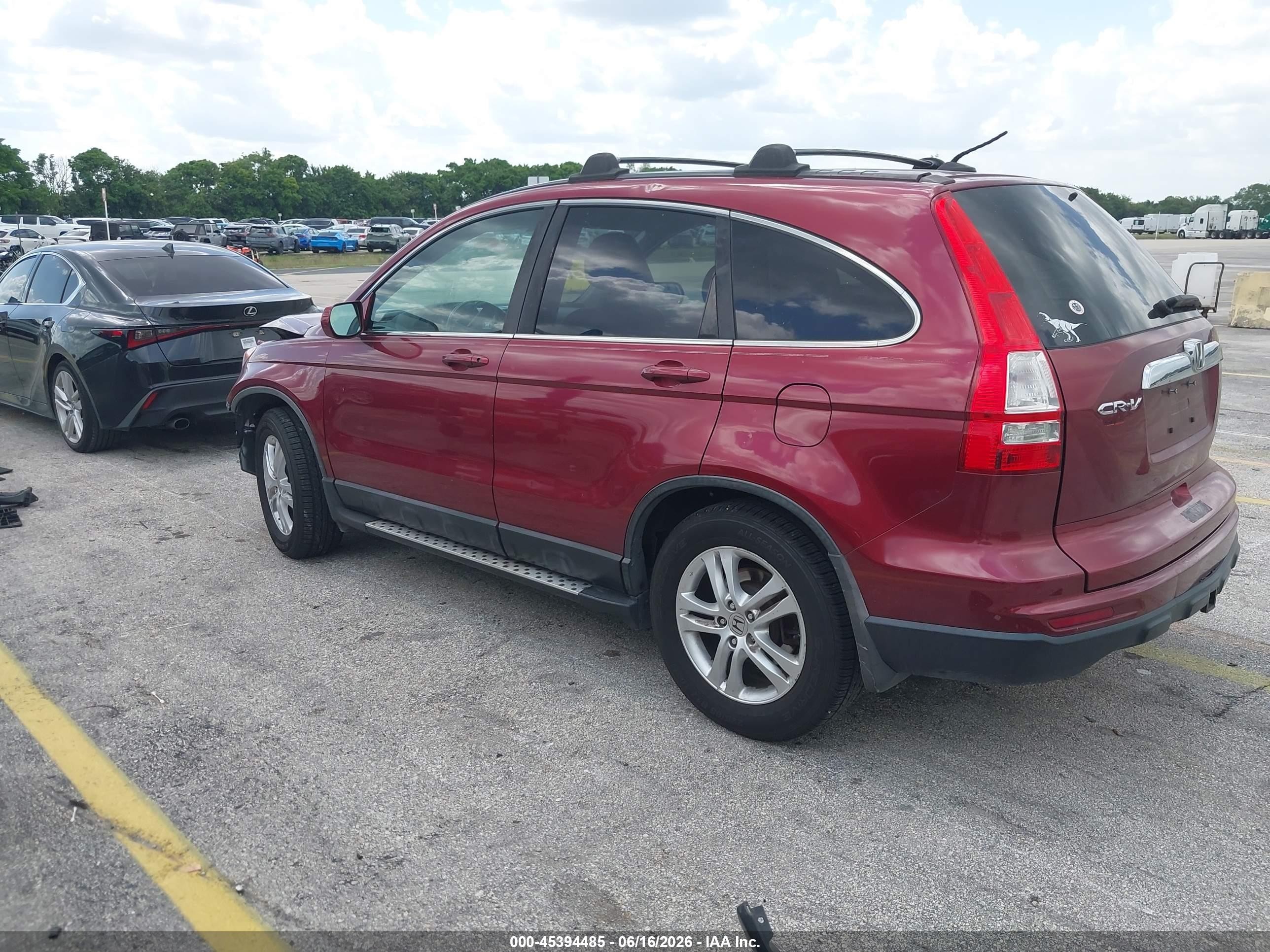 2011 Honda Cr-v Ex-l Red vin: 5J6RE3H79BL030220