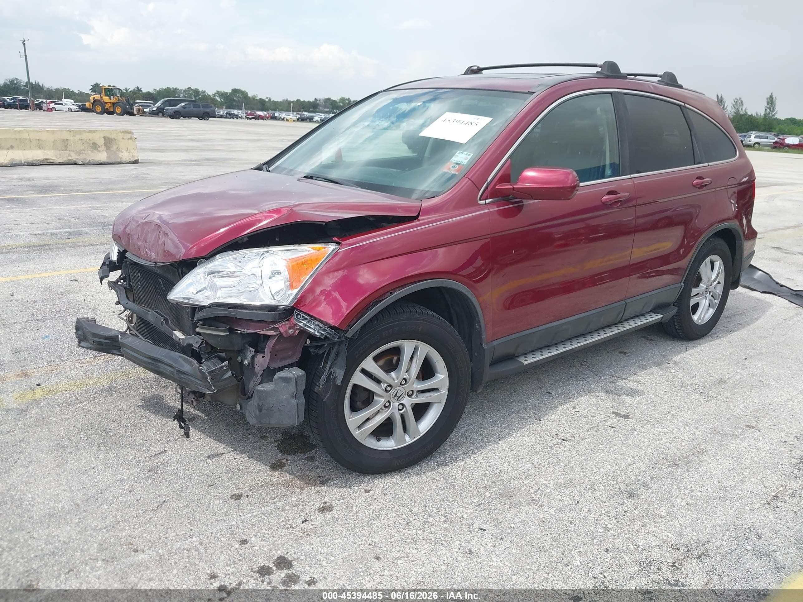 2011 Honda Cr-v Ex-l Red vin: 5J6RE3H79BL030220