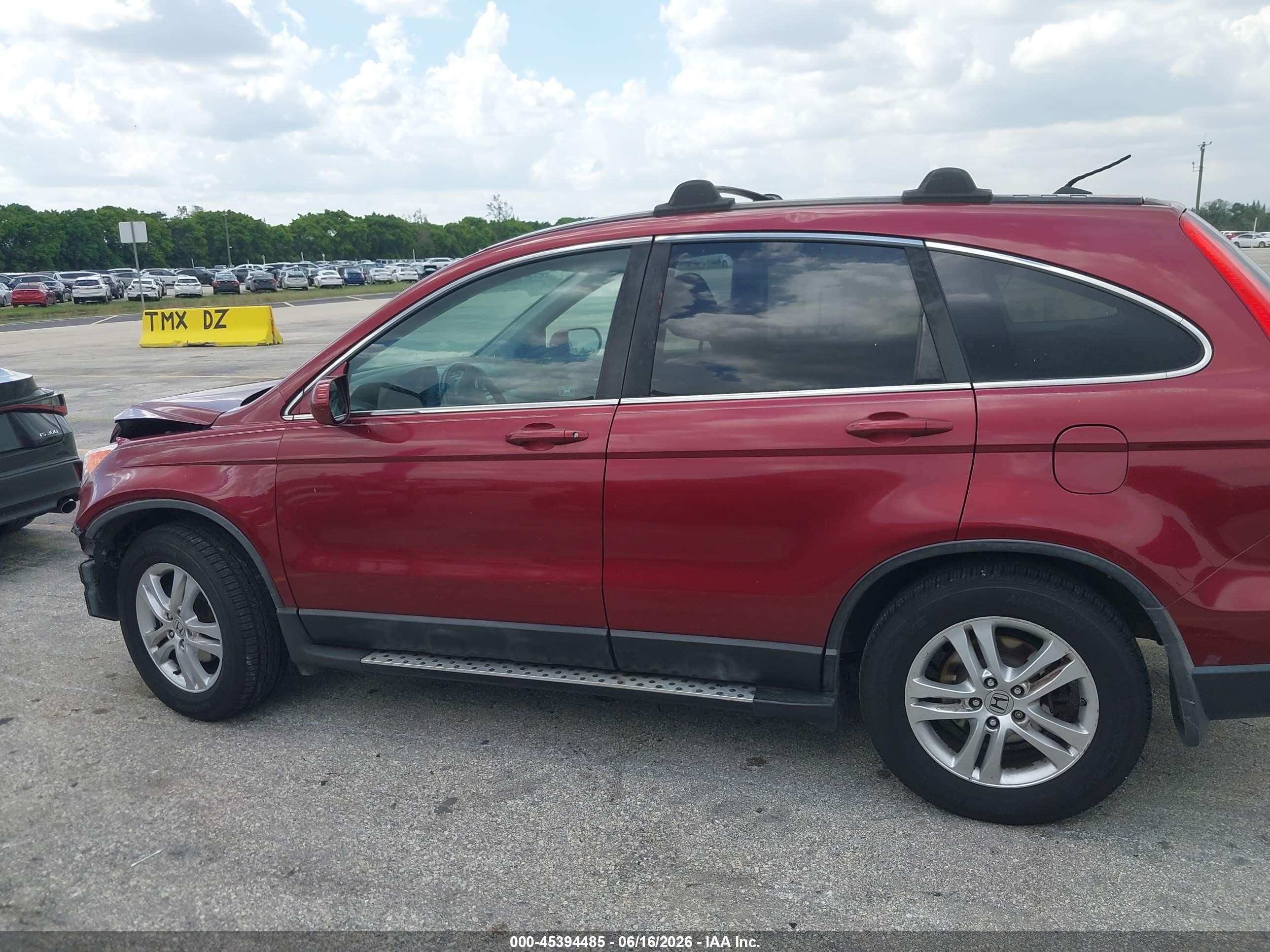 2011 Honda Cr-v Ex-l Red vin: 5J6RE3H79BL030220