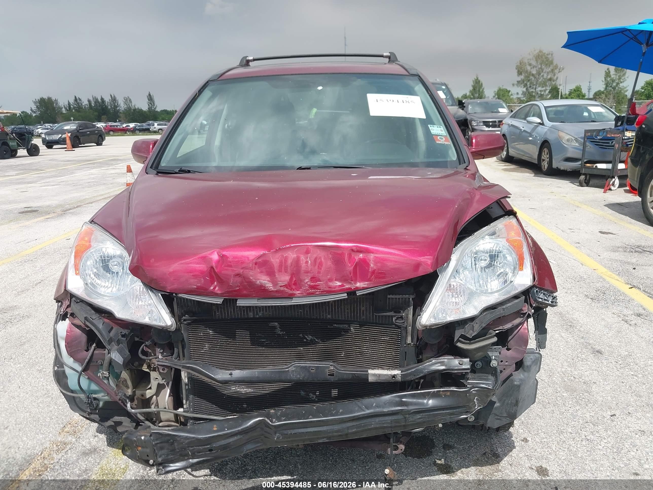 2011 Honda Cr-v Ex-l Red vin: 5J6RE3H79BL030220