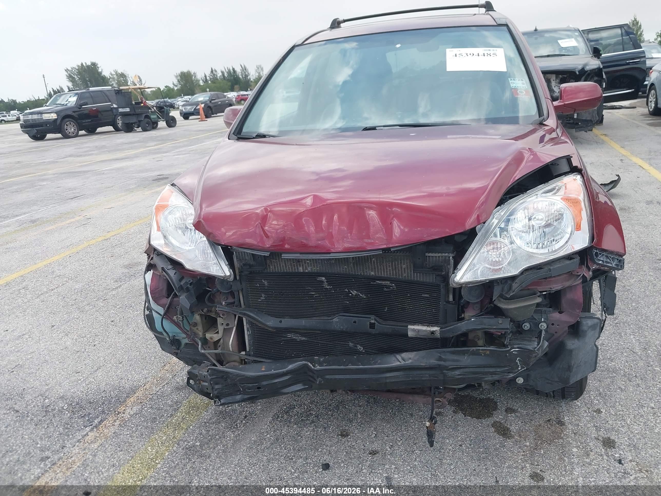 2011 Honda Cr-v Ex-l Red vin: 5J6RE3H79BL030220