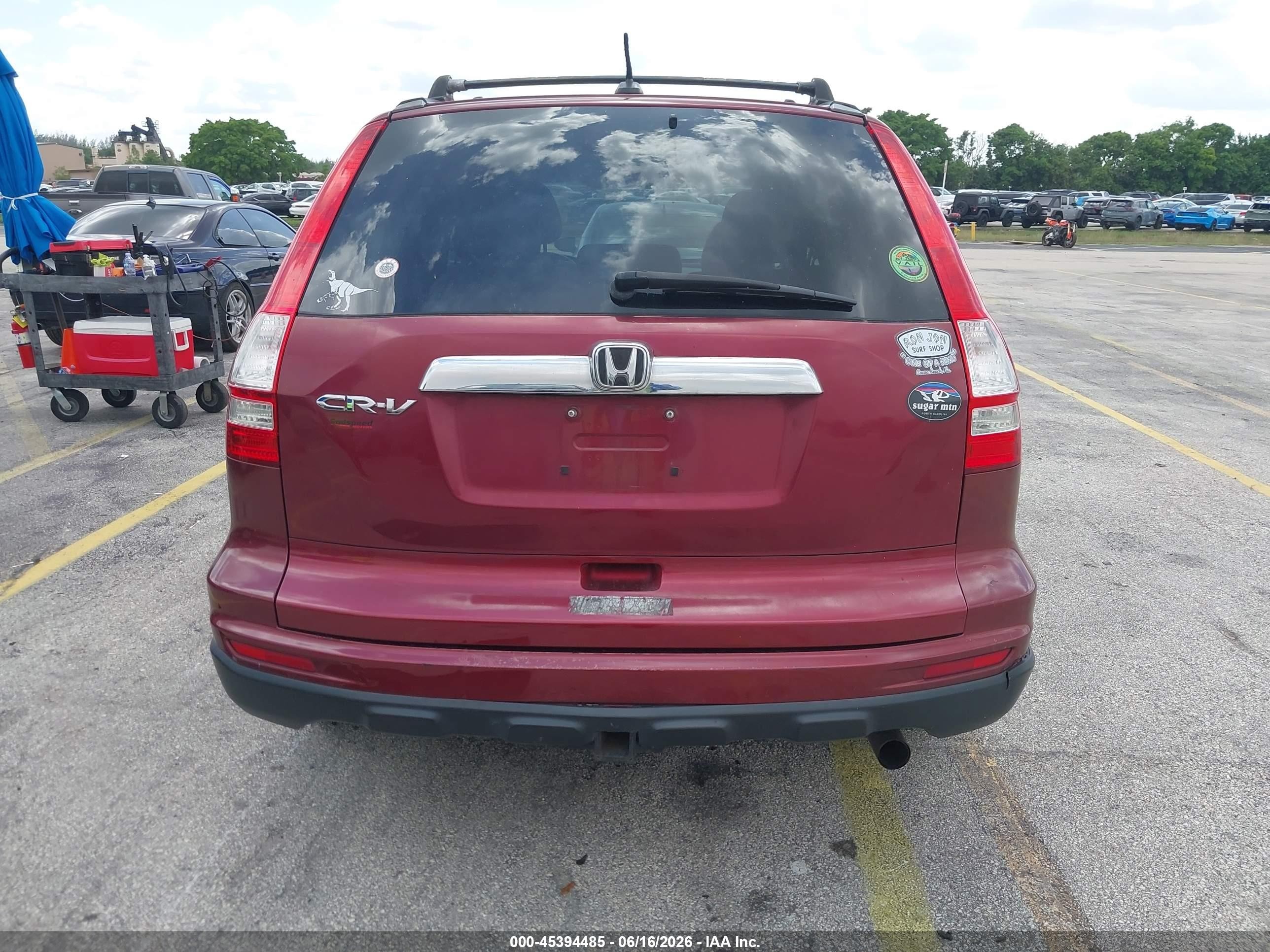 2011 Honda Cr-v Ex-l Red vin: 5J6RE3H79BL030220