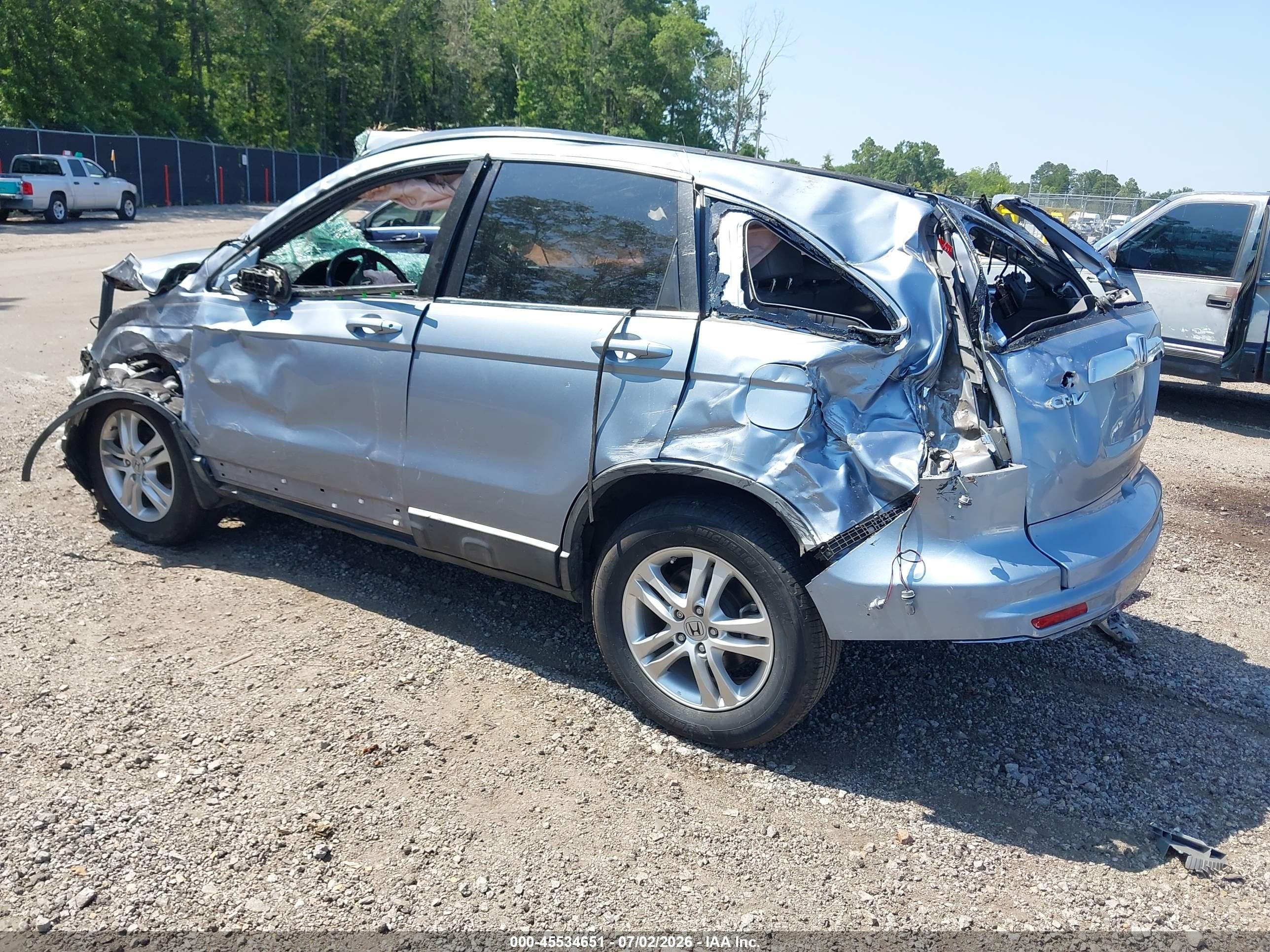 2010 Honda Cr-v Ex-l Blue vin: 5J6RE3H7XAL000559