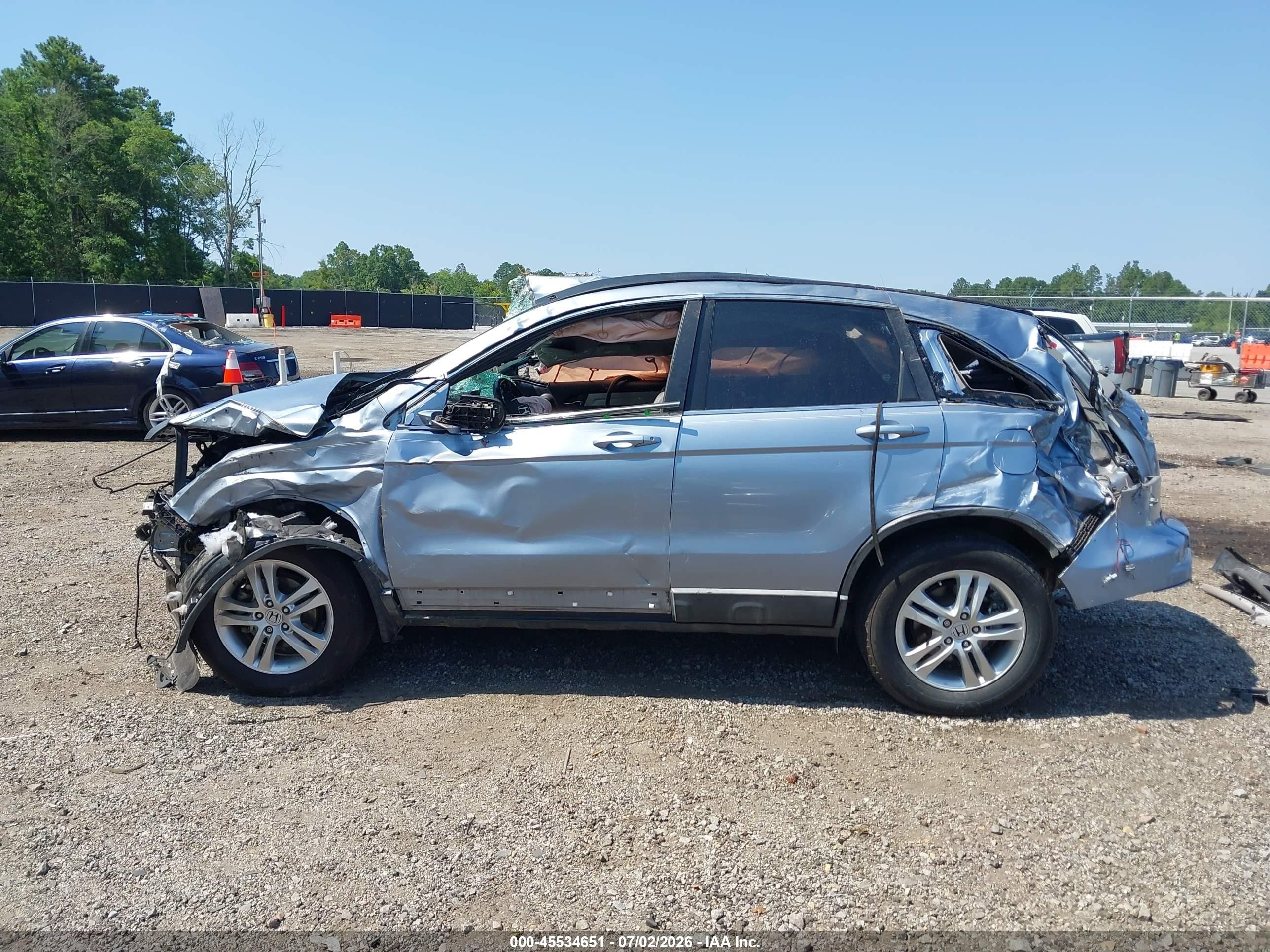 2010 Honda Cr-v Ex-l Blue vin: 5J6RE3H7XAL000559