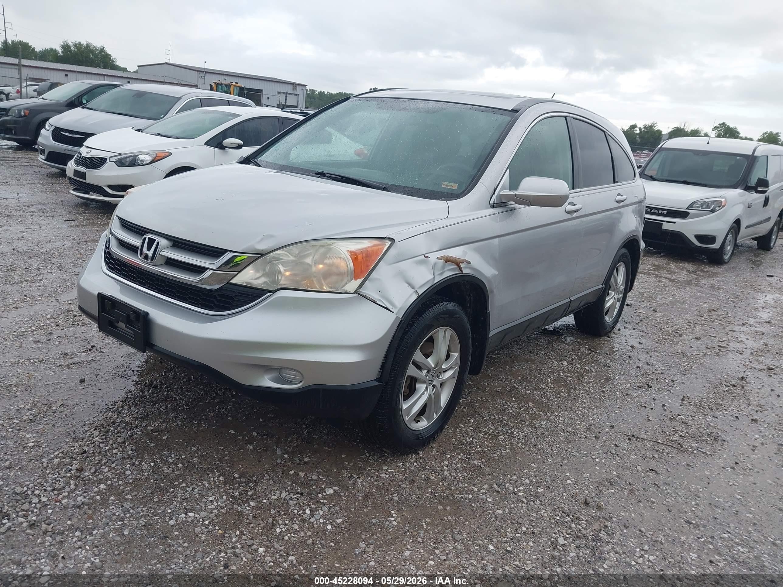 2010 Honda Cr-v Ex-l Silver vin: 5J6RE3H7XAL006782