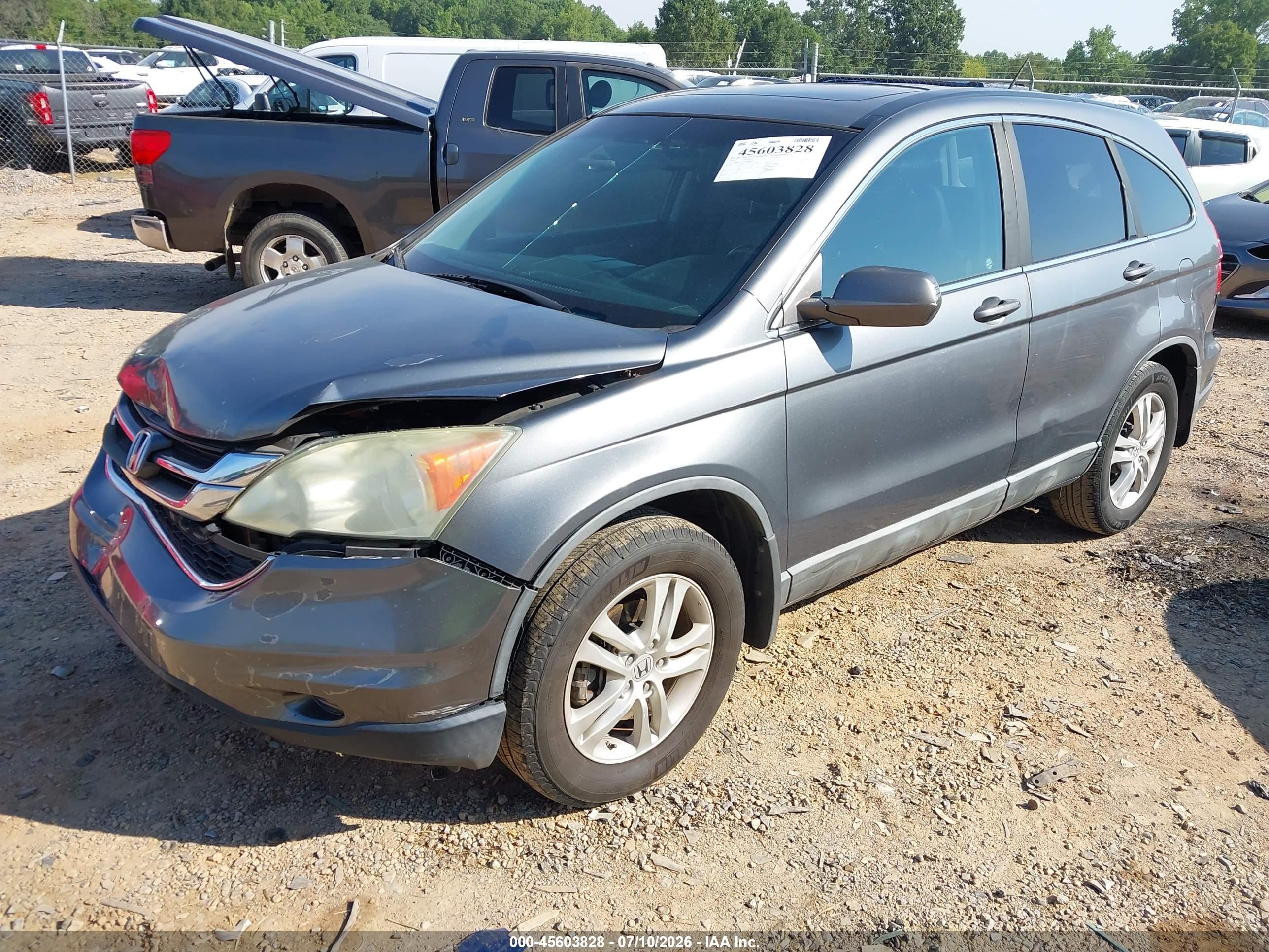 2010 Honda Cr-v Ex-l Gray vin: 5J6RE3H7XAL046554