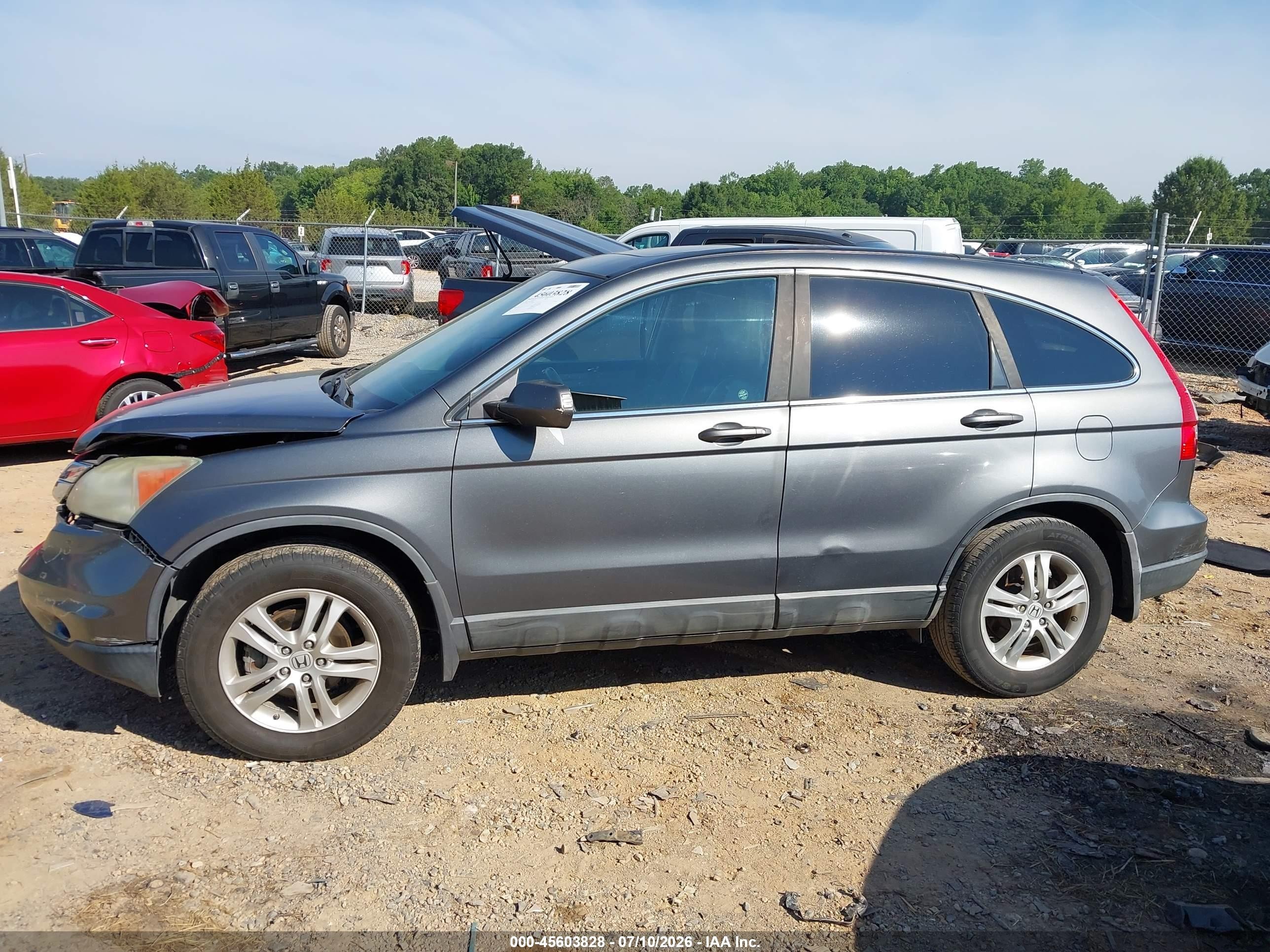 2010 Honda Cr-v Ex-l Gray vin: 5J6RE3H7XAL046554