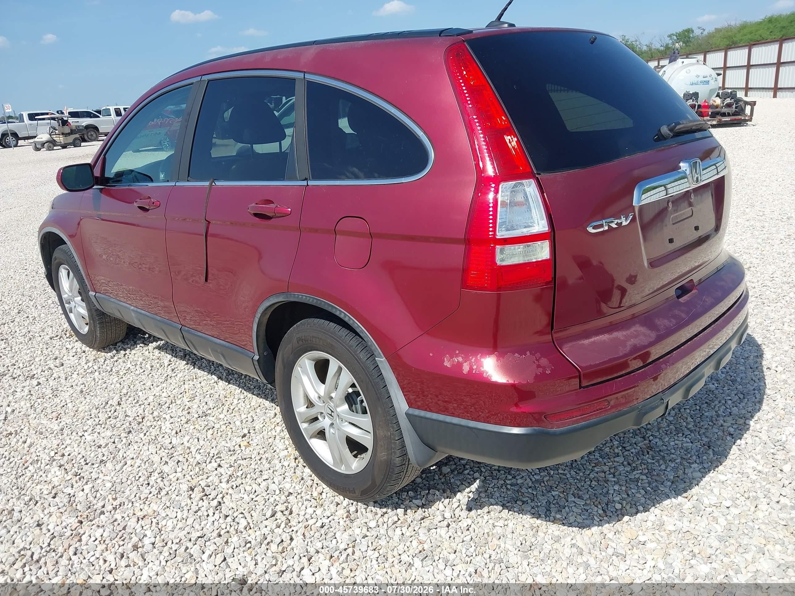 2011 Honda Cr-v Ex-l Maroon vin: 5J6RE3H7XBL046202
