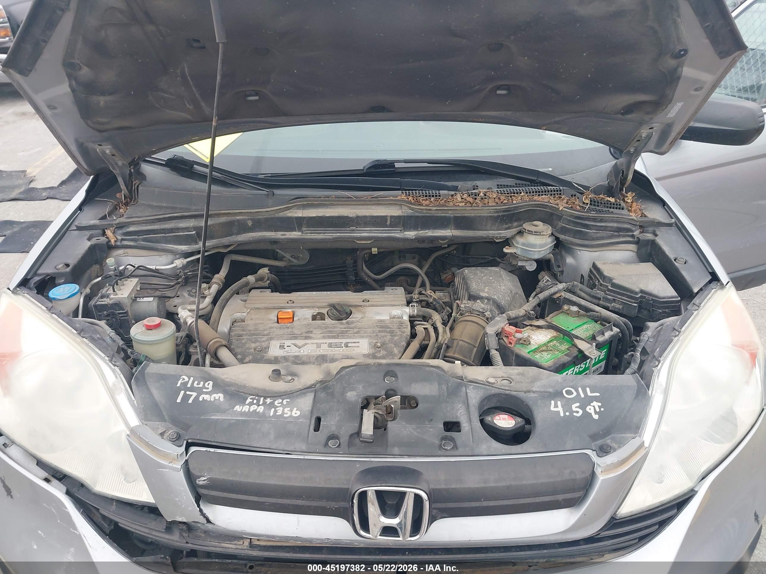 2008 Honda Cr-v Lx Silver vin: 5J6RE48308L017352