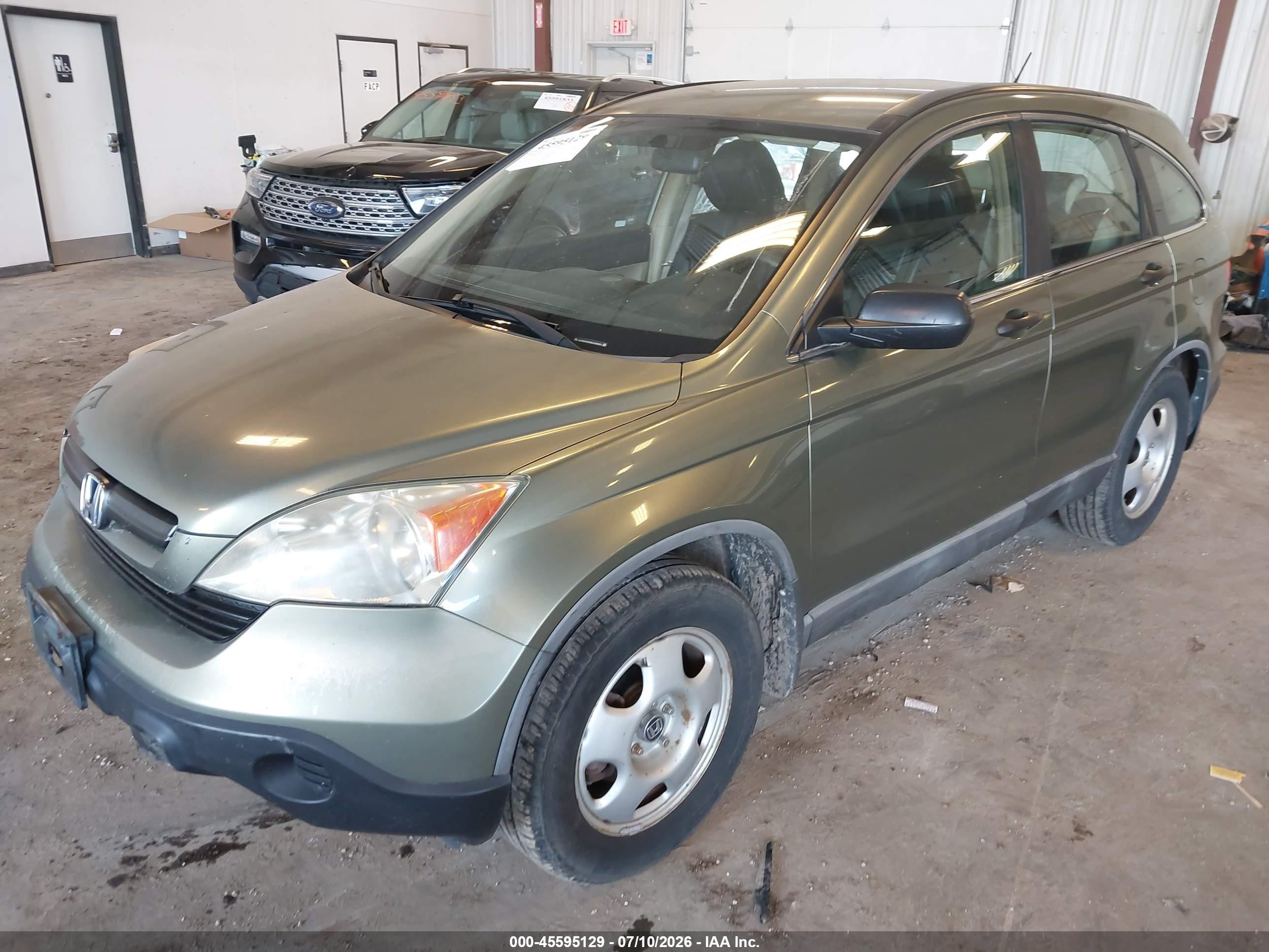 2008 Honda Cr-v Lx Green vin: 5J6RE48308L048858