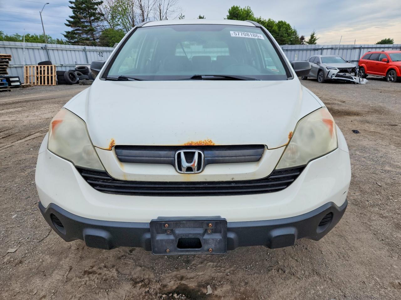 2008 Honda Cr-v Lx White vin: 5J6RE48308L807802
