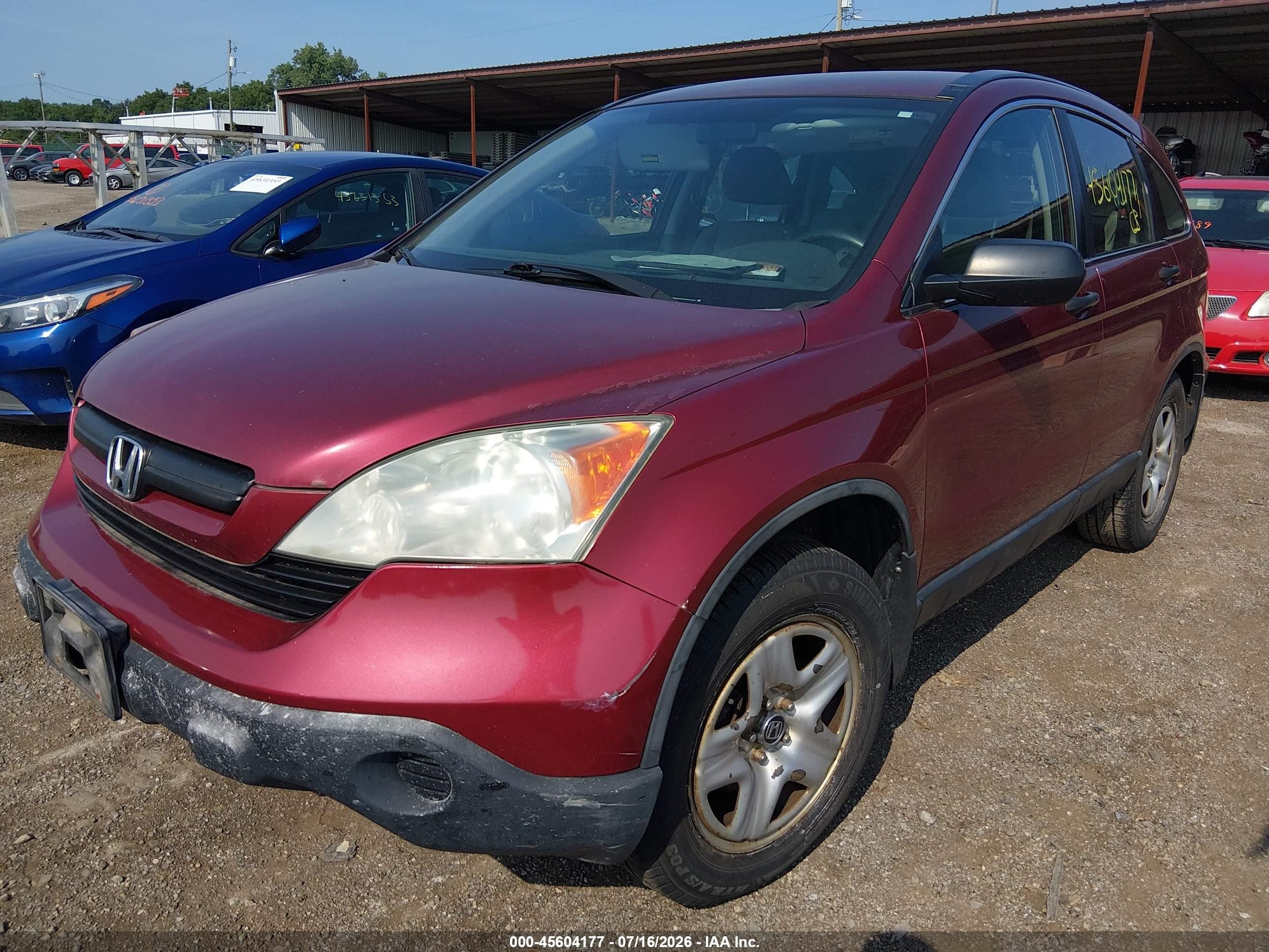 2007 Honda Cr-v Lx Красный vin: 5J6RE48317L003247