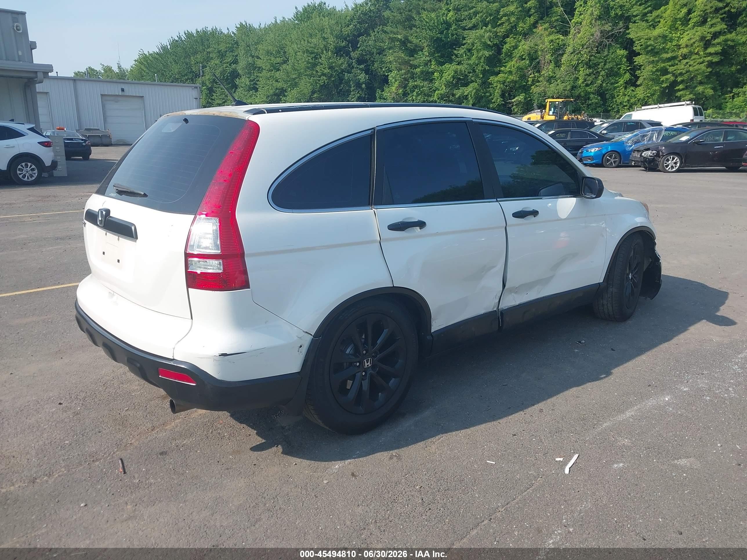2009 Honda Cr-v Lx White vin: 5J6RE48319L017040
