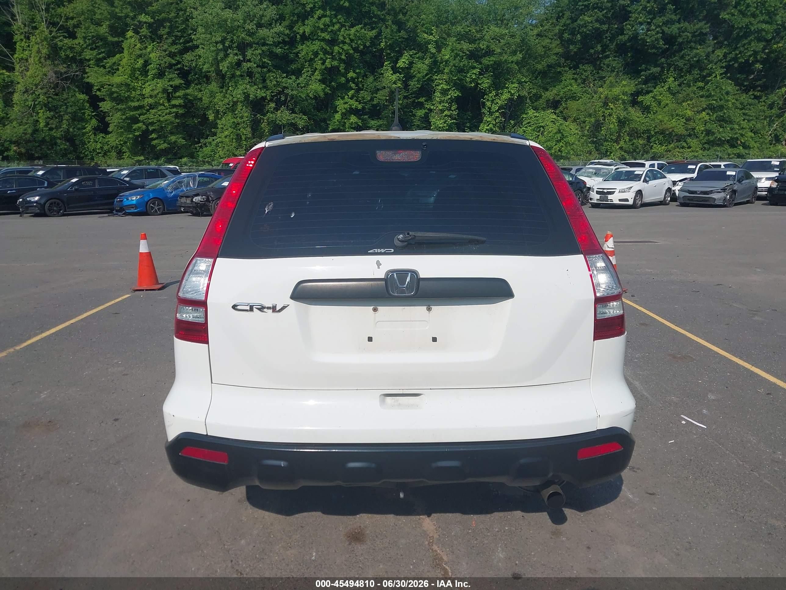 2009 Honda Cr-v Lx White vin: 5J6RE48319L017040