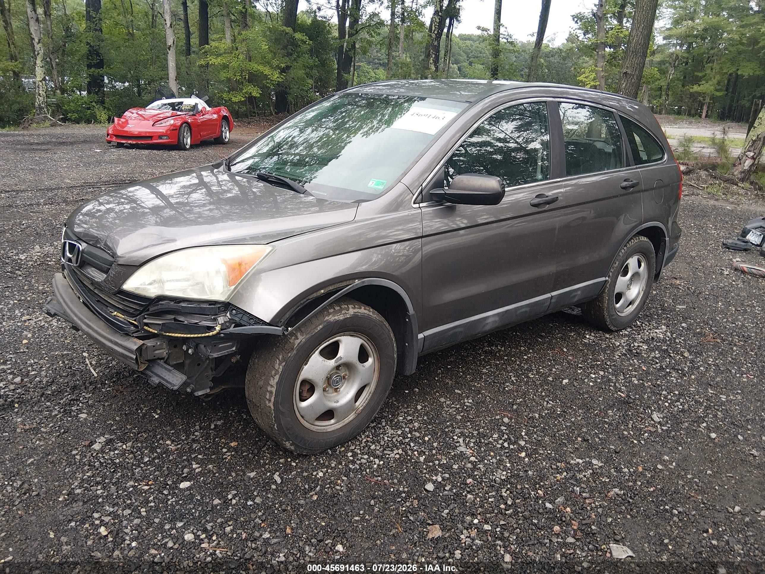 2009 Honda Cr-v Lx Gray vin: 5J6RE48319L021380