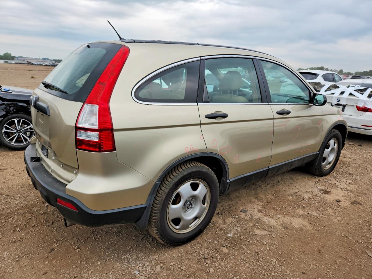 2009 Honda Cr-v Lx Beige vin: 5J6RE48319L028975