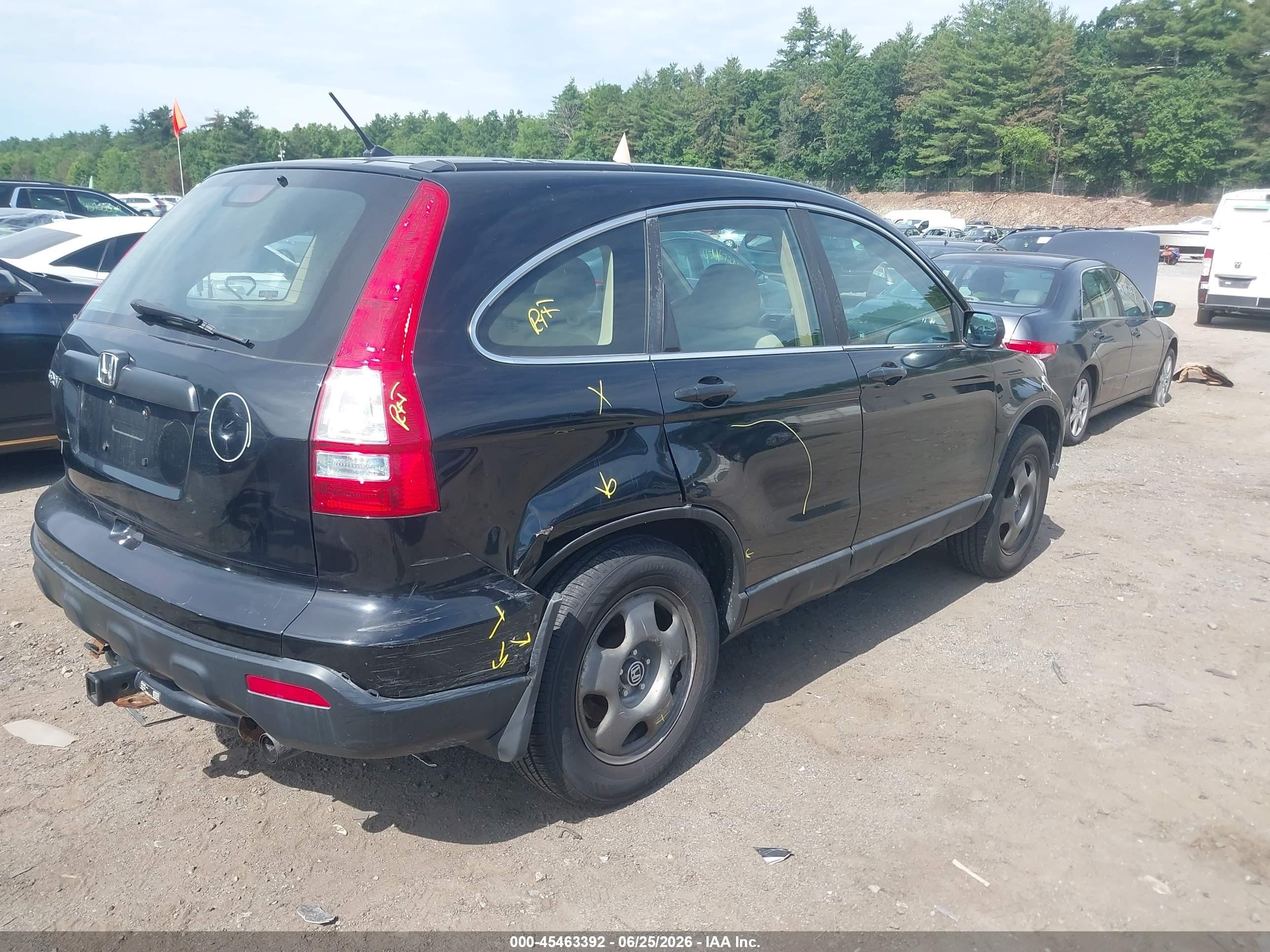 2009 Honda Cr-v Lx Black vin: 5J6RE48319L048773