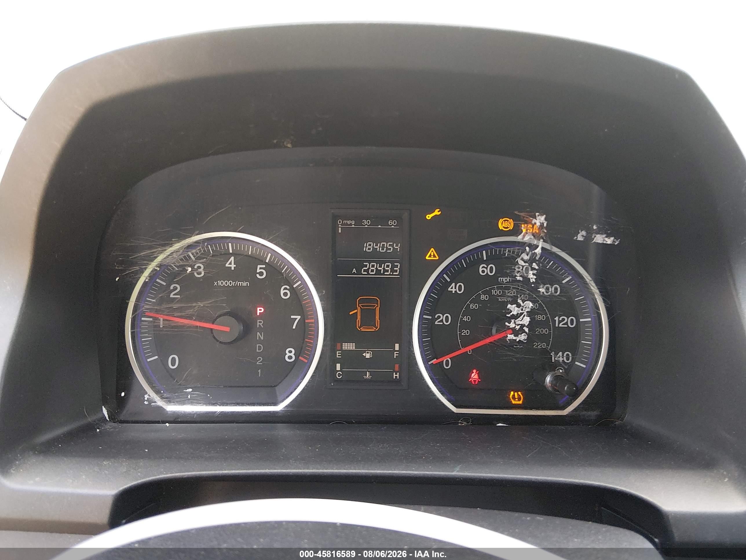 2009 Honda Cr-v Lx Blue vin: 5J6RE48319L058574