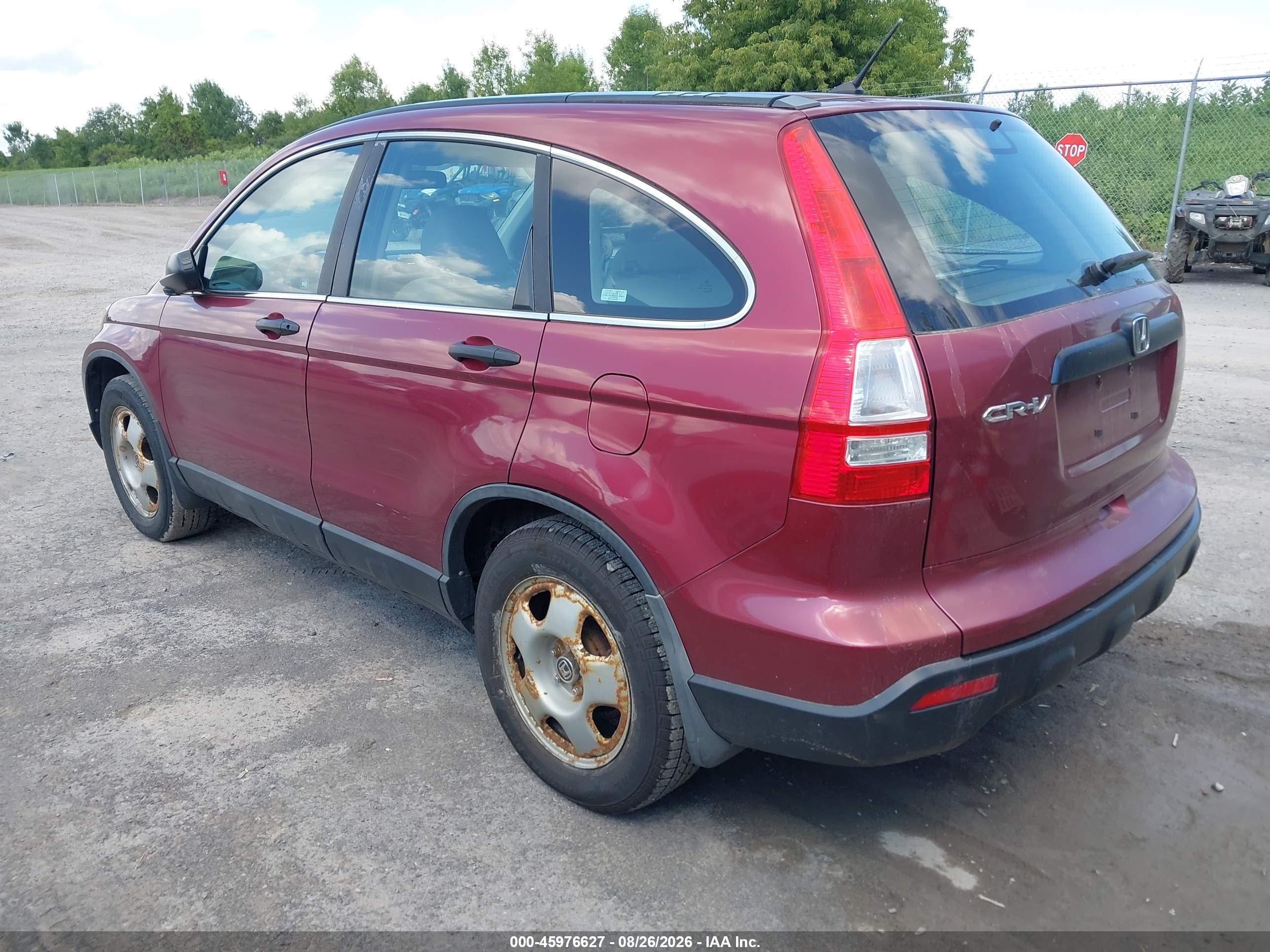 2009 Honda Cr-v Lx Red vin: 5J6RE48319L067131